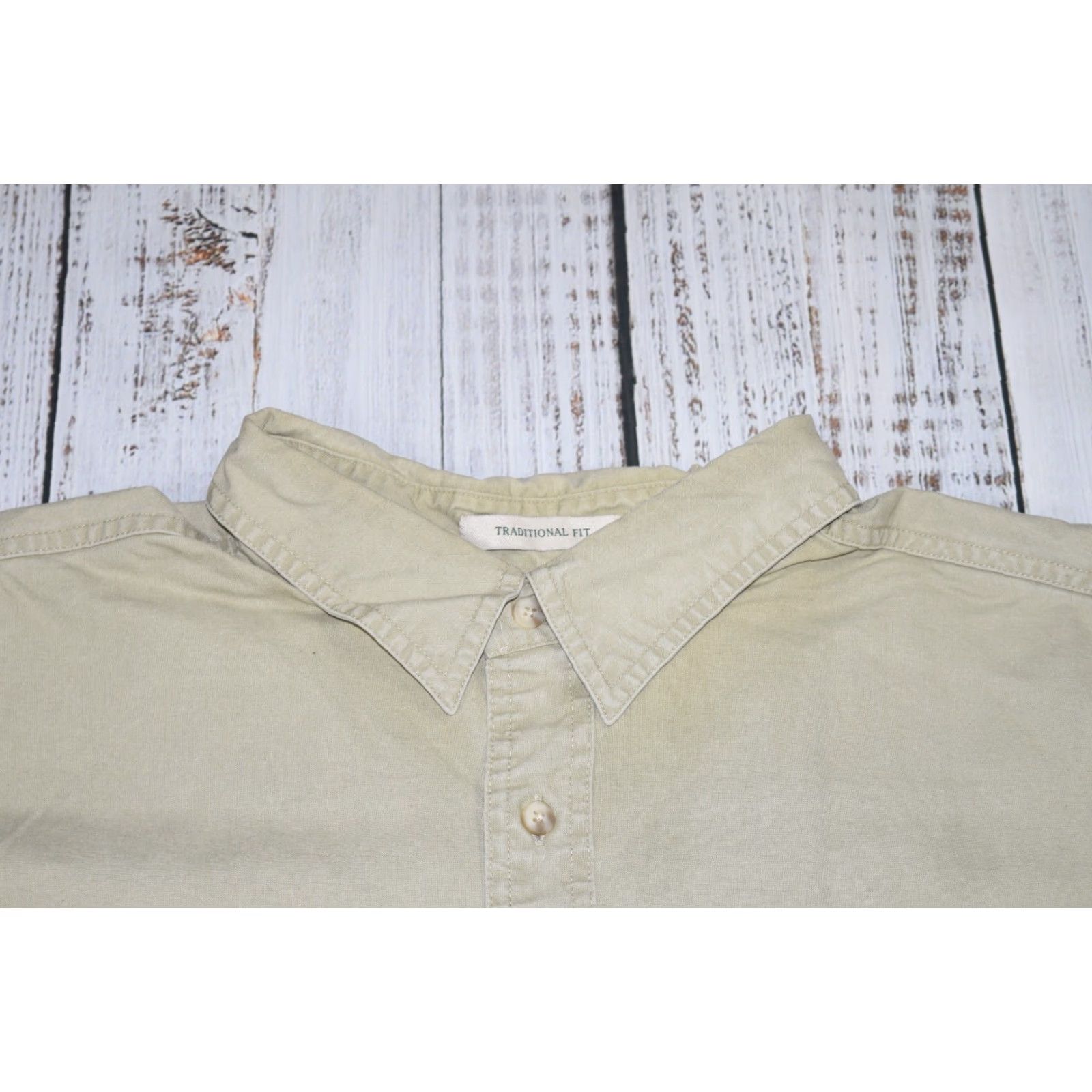 Vintage VINTAGE LL BEAN Button-Up Shirt Men 2XL Traditional Fit S/S Sunwashed Canvas Beige Khaki Cotton Power Pockets Size US XXL / EU 58 / 5 - 2 Thumbnail