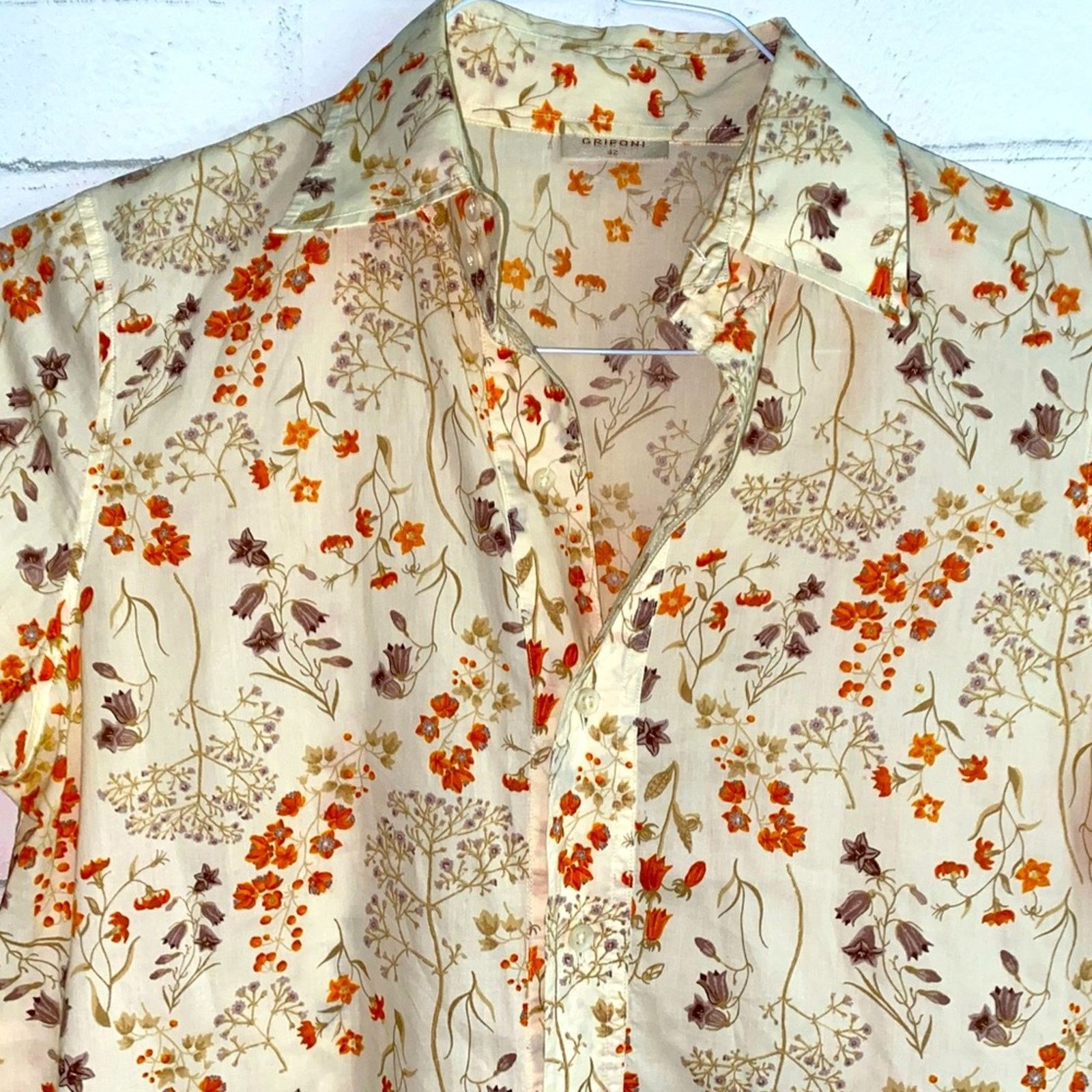 Grifoni Mauro Grifoni Italy $480 Floral Cotton Shirt Dress 4-6 Size S / US 4 / IT 40 - 4 Thumbnail