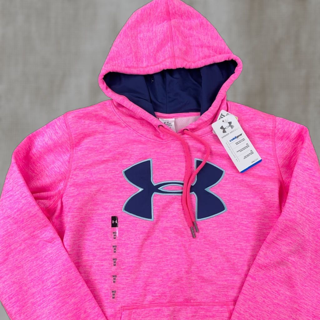 Under Armour Under Armour Hoodie Women M Pink Purple Sweatshirt Pullover Hooded Lightweight Moisture Wicking Pockets Logo Size M / US 6-8 / IT 42-44 - 1 Thumbnail