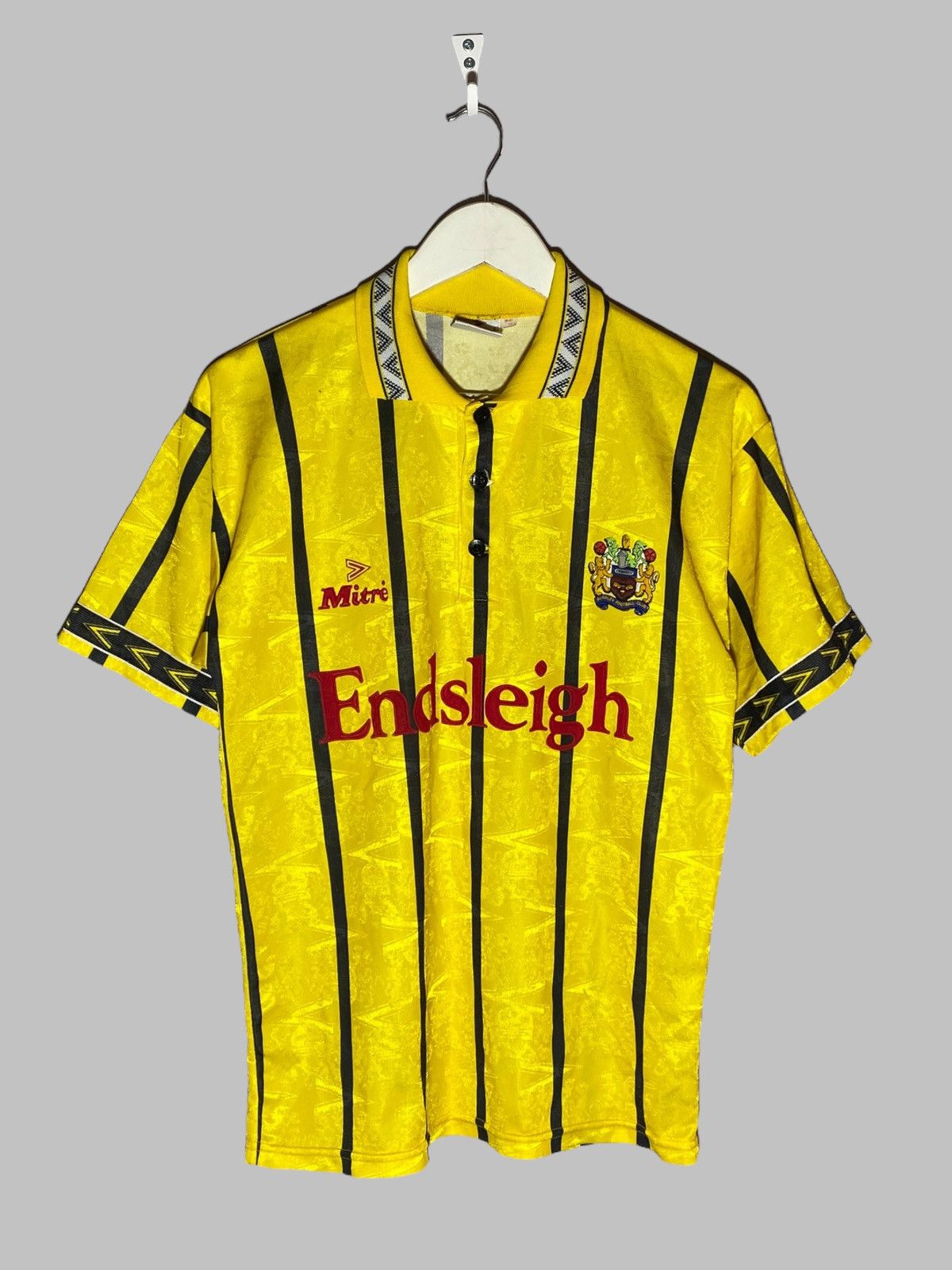 Vintage Mitre Burnley FC 1993-95 Away Soccer Jersey