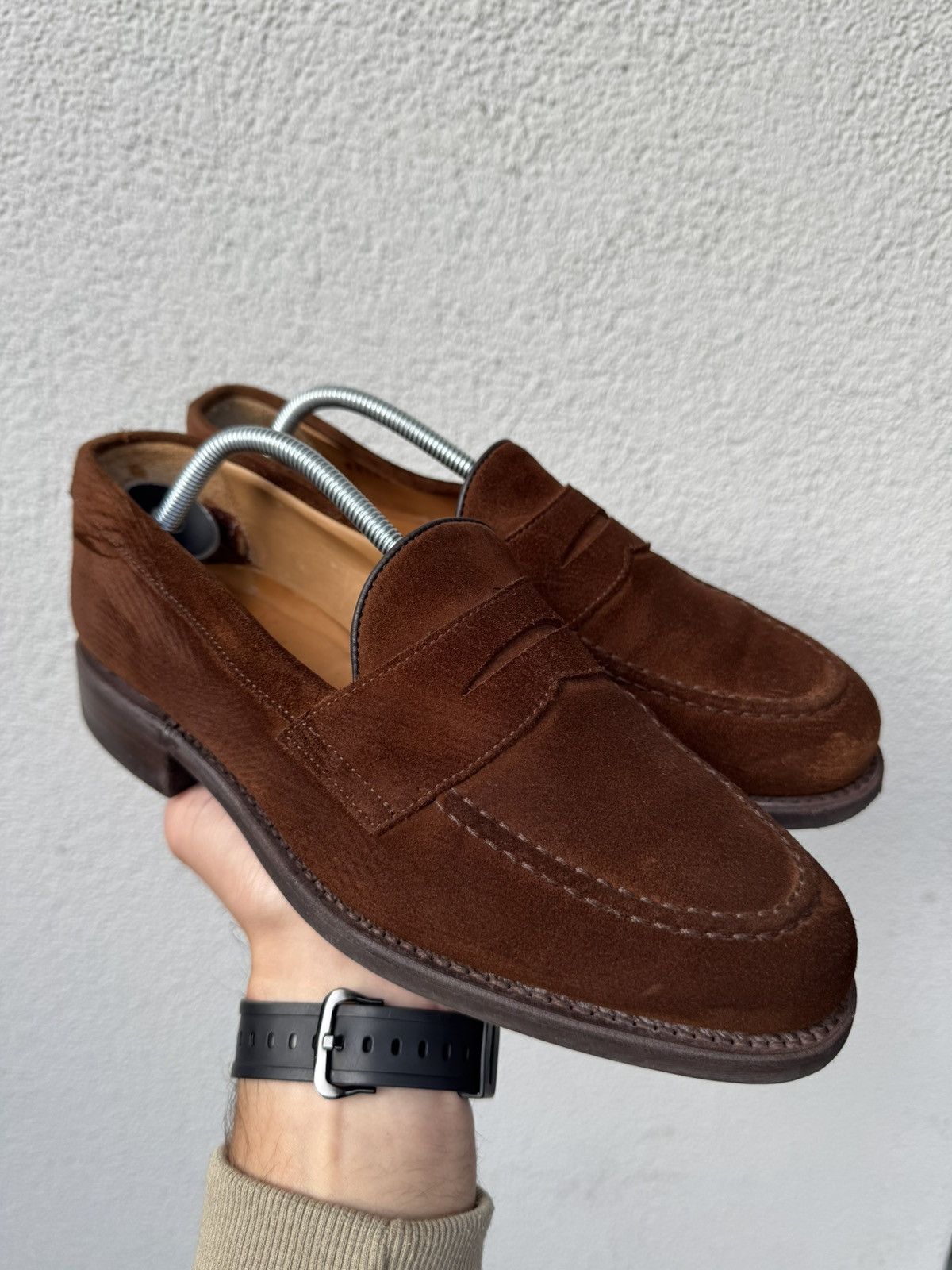 Berwick 1707 Berwick Suede brown Loafers UK6 Made in Spain Size US 7 / EU 40 - 1 Thumbnail