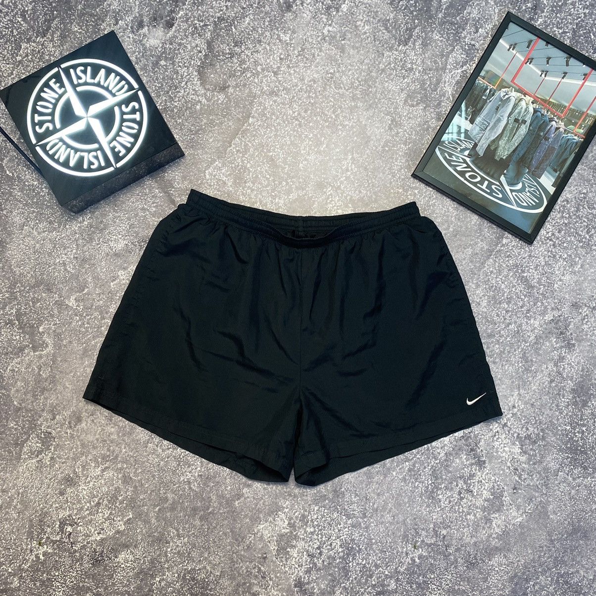Nike Vintage Nike Small Swoosh Dri fit nylon sportswear shorts Size US 34 / EU 50 - 1 Thumbnail