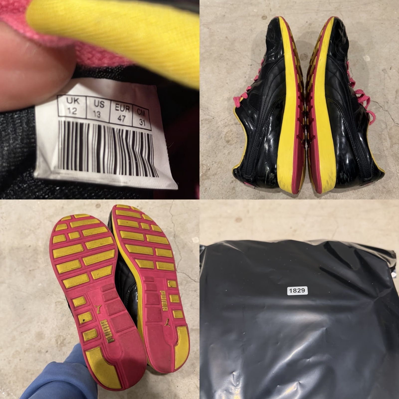 Puma PUMA R-System Sneaker Black Pink Yellow Mens Size 13 345569-02 Size US 12 / EU 45 - 8 Thumbnail