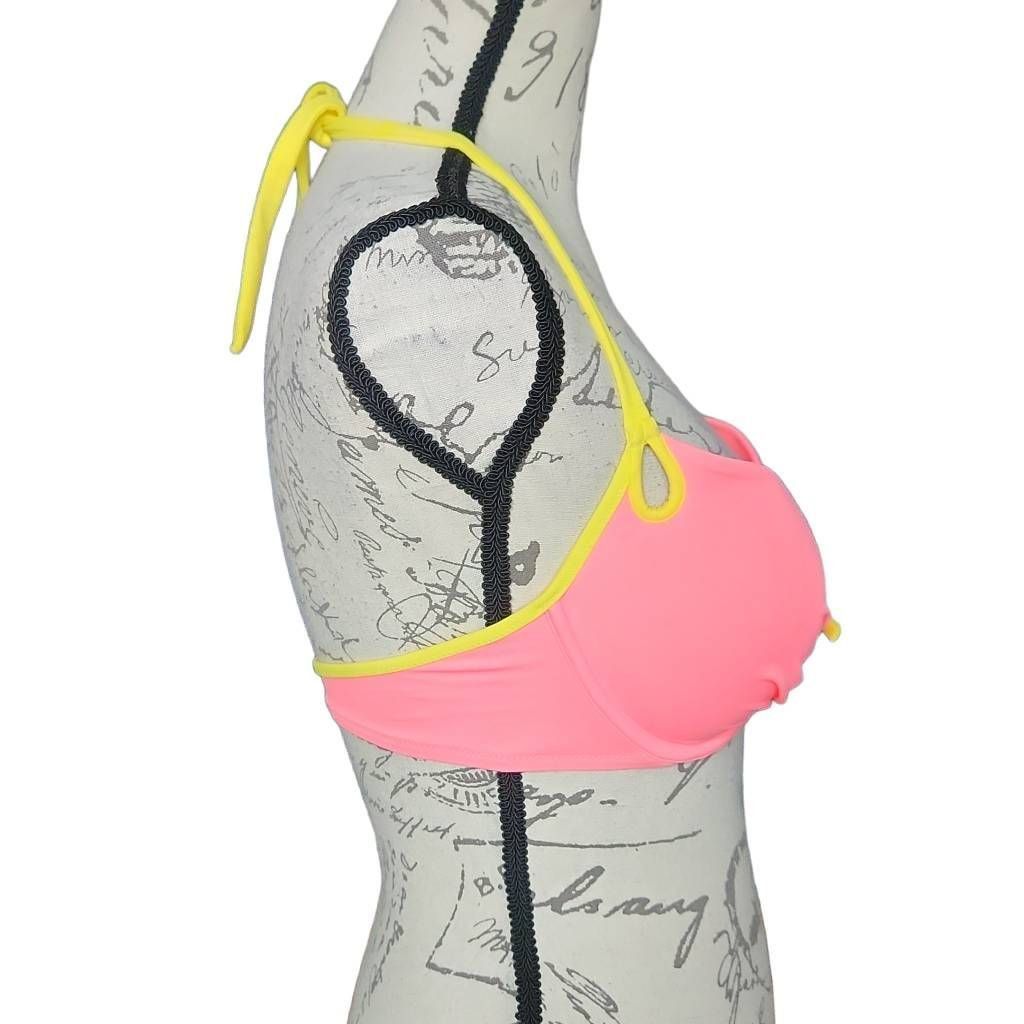 Victoria's Secret Victoria's Secret Women's Size 34D Pink Yellow Padded Underw Size M / US 6-8 / IT 42-44 - 2 Thumbnail