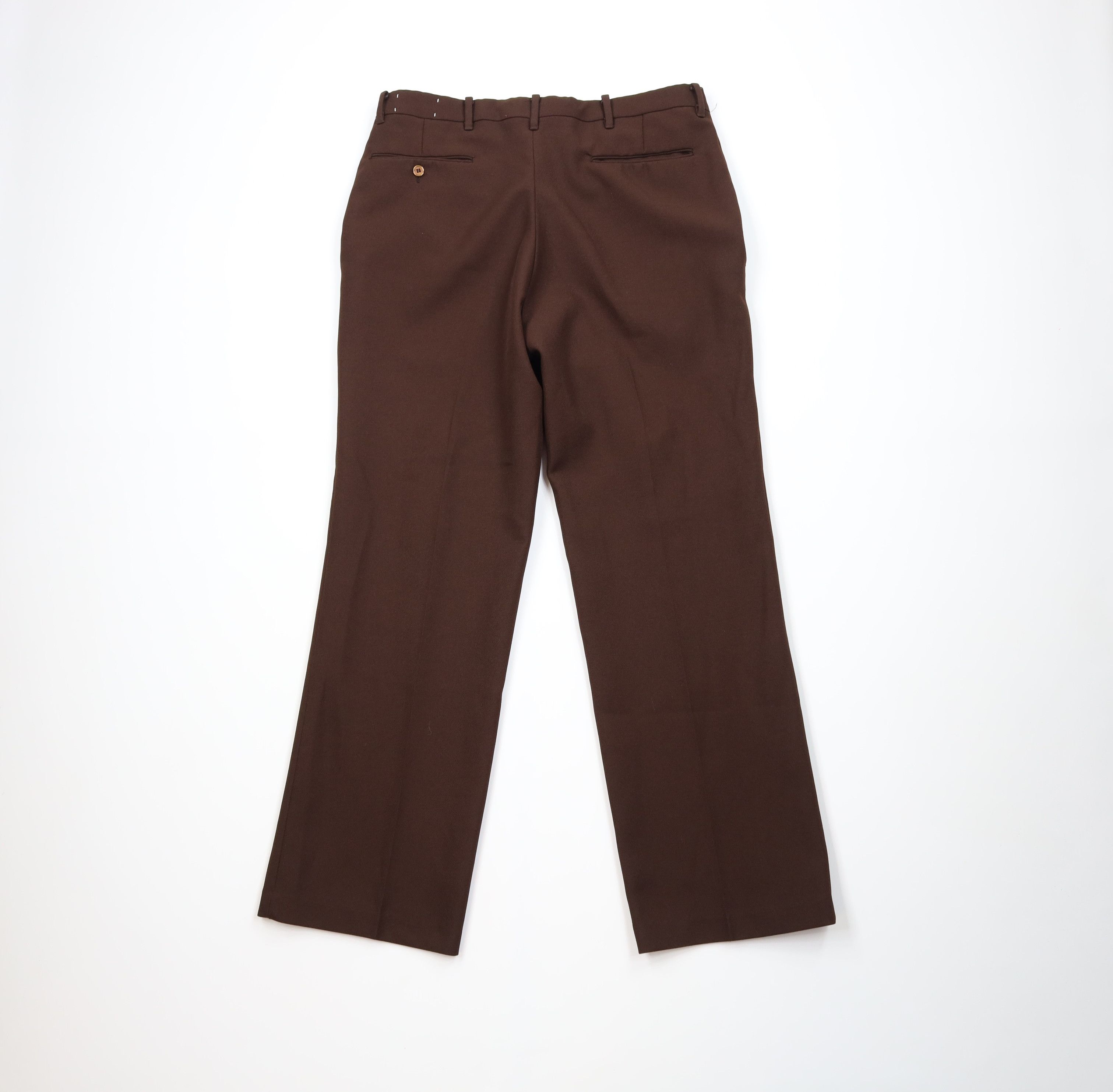 Vintage Vintage 70s Streetwear Flared Wide Leg Chino Pants Brown USA Size US 34 / EU 50 - 9 Thumbnail