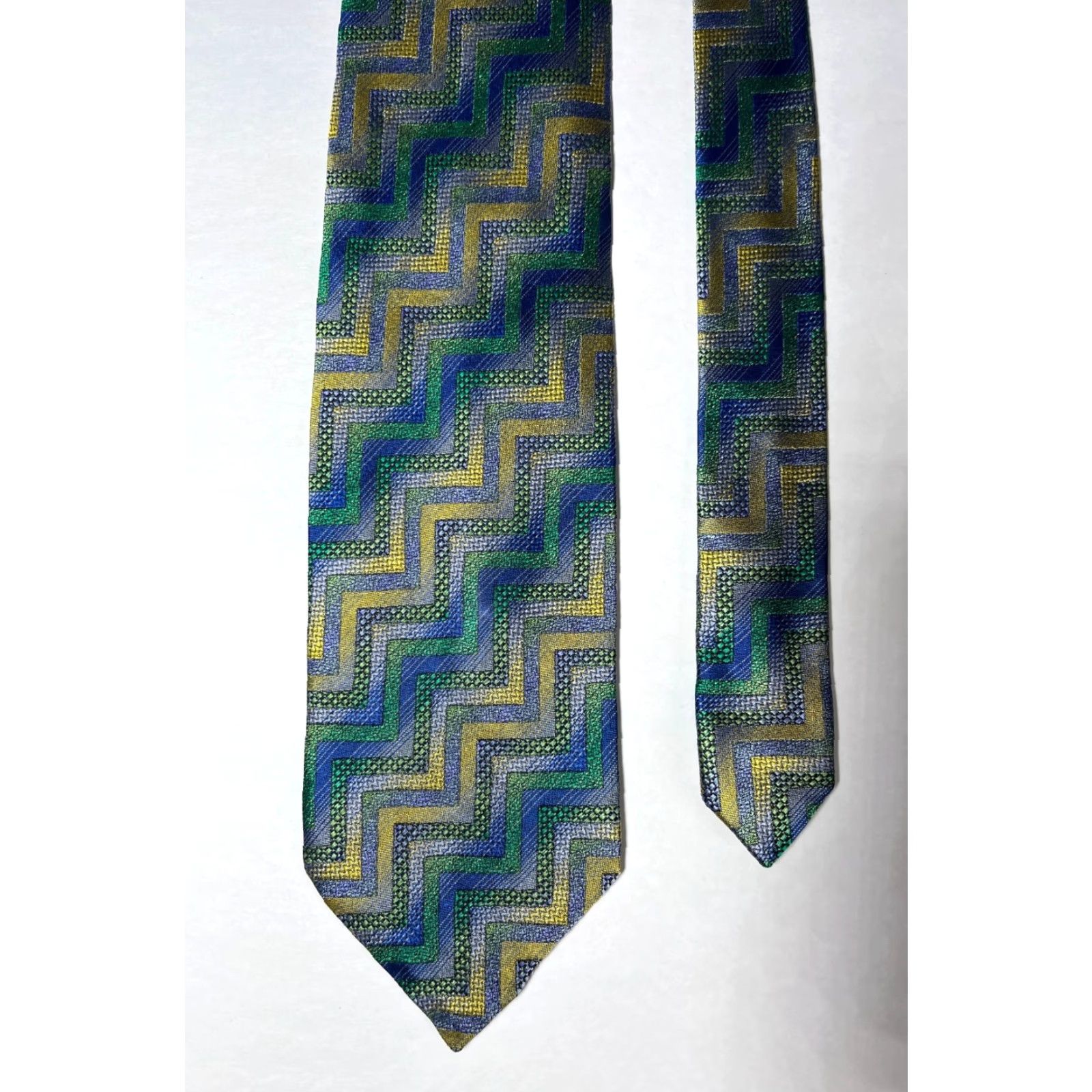 Missoni VINTAGE Missoni Men’s Cravatte Silk Tie Zig Zag Pattern Hand Made in Italy Size ONE SIZE - 5 Thumbnail