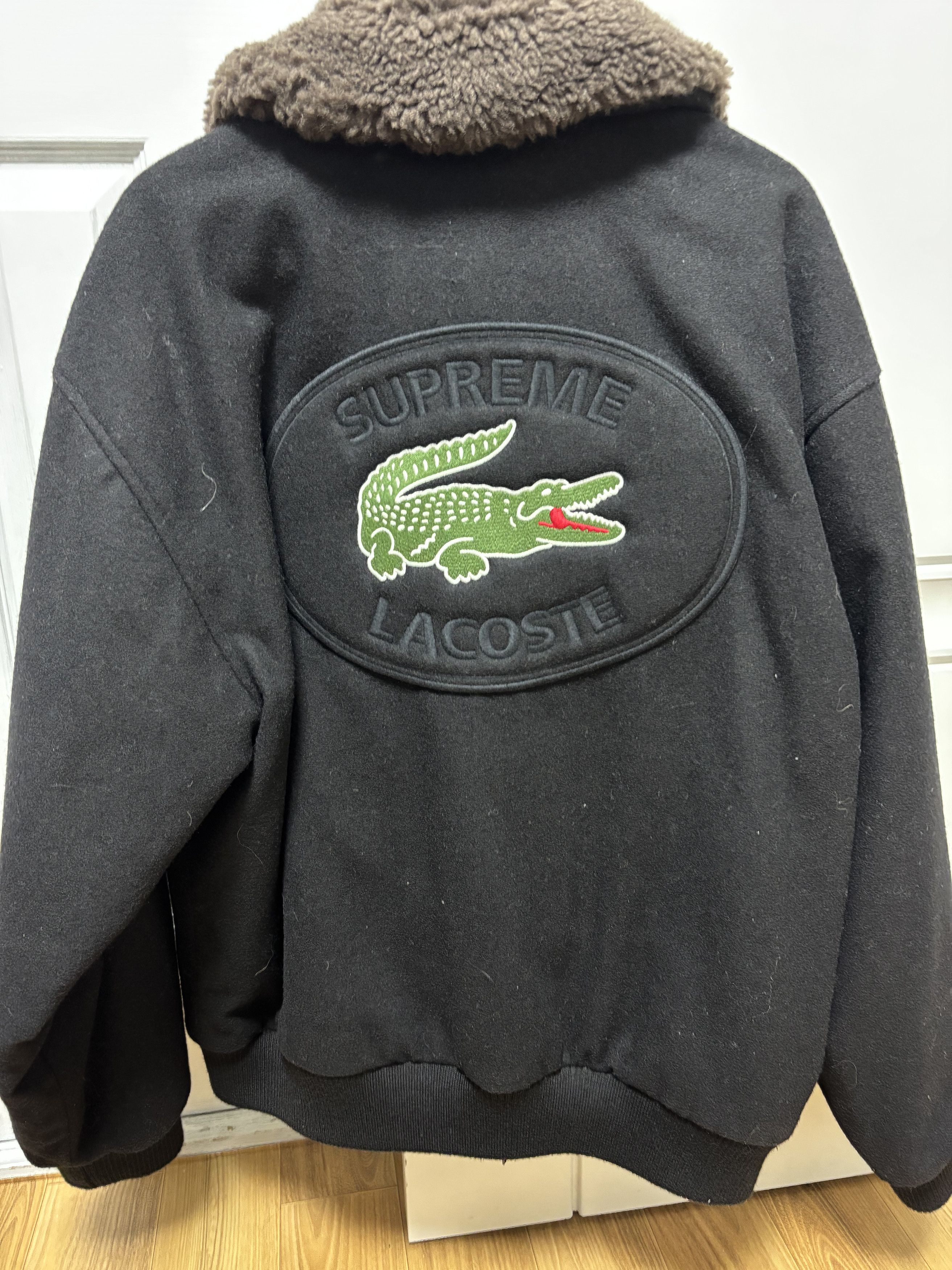 Lacoste × Supreme Supreme Lacoste Wool bomber Jacket Size US S / EU 44-46 / 1 - 2 Thumbnail