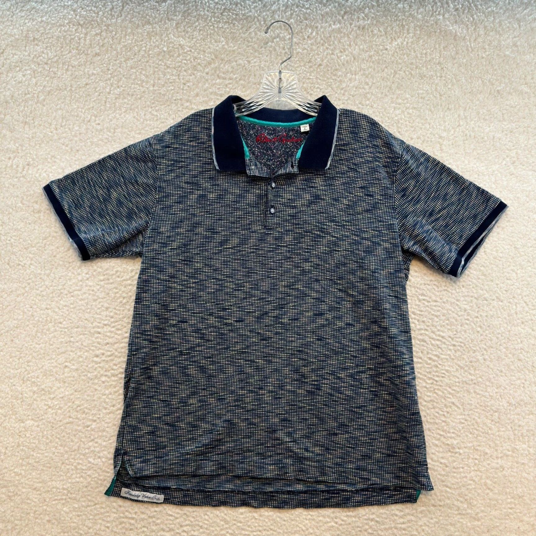 Robert Graham Robert Graham Polo Shirt Mens Large Navy Blue Geometric Pattern Short Sleeve Size US L / EU 52-54 / 3 - 2 Thumbnail