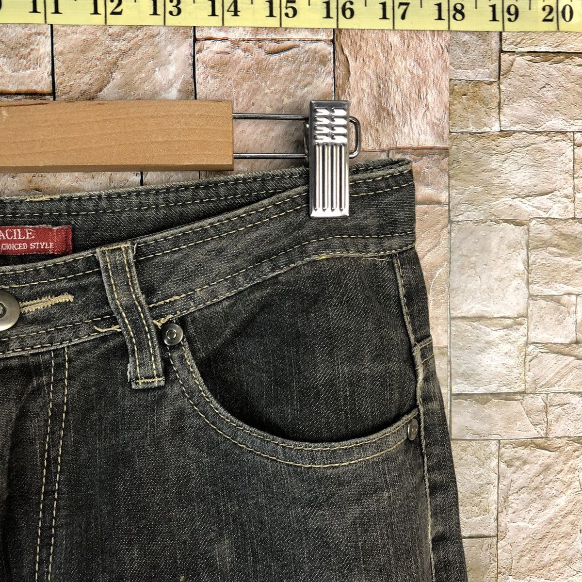 Japanese Brand Facilie Black vintage denim Jeans #A1120 Size 26" / US 2 / IT 38 - 8 Thumbnail