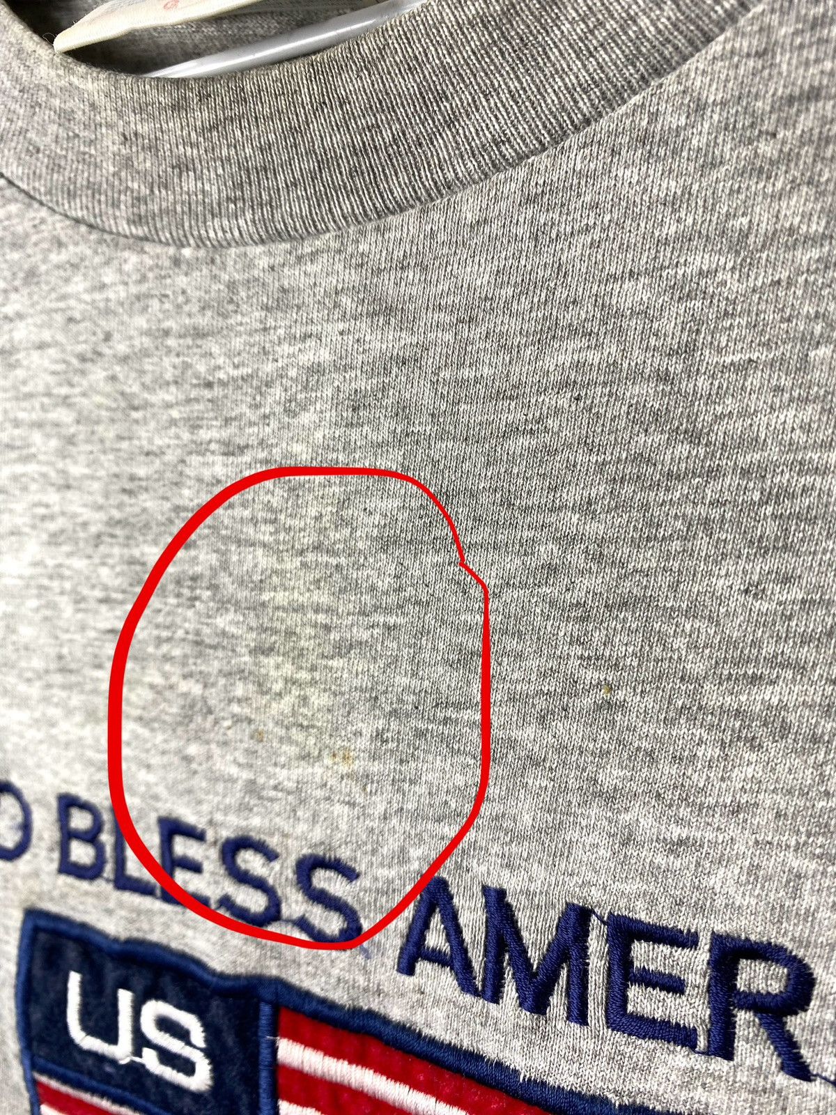 Vintage 1990’s Vintage God Bless America T Shirt Size US L / EU 52-54 / 3 - 6 Thumbnail
