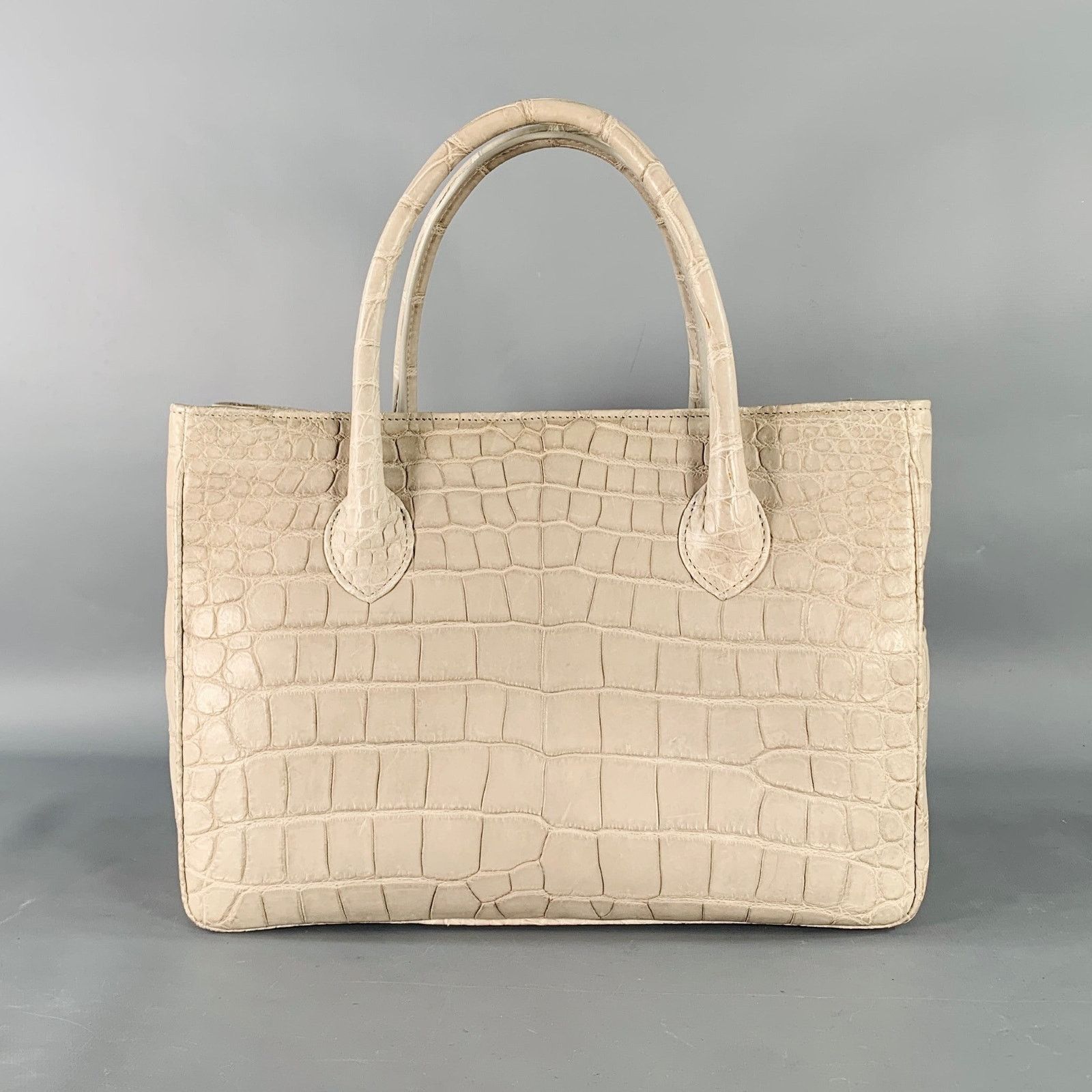 Other GIOSA Grey Crocodile Leather Tote Handbag Size ONE SIZE - 3 Thumbnail