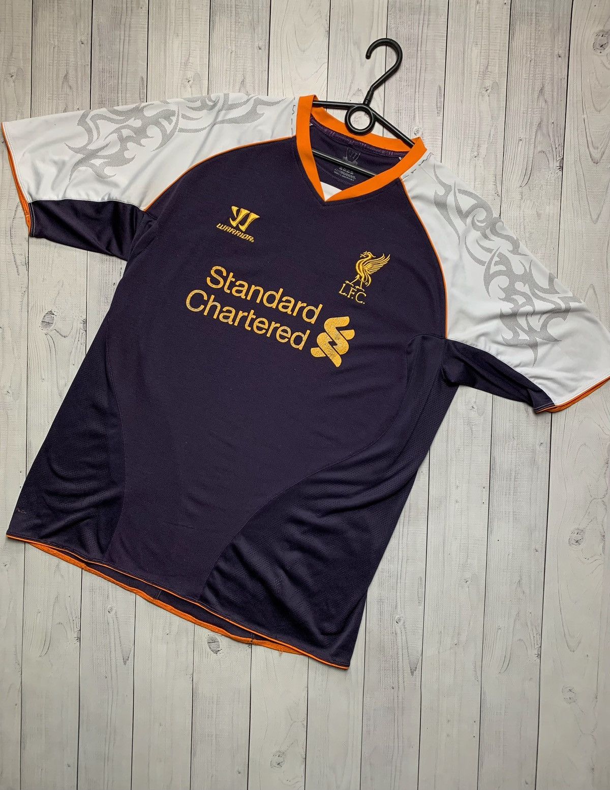 Vintage Vintage Liverpool soccer jersey size XL purple rare Size US XL / EU 56 / 4 - 1 Thumbnail