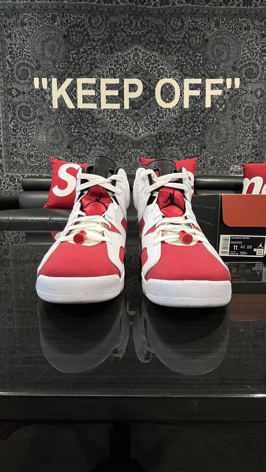 Jordan Brand Jordan 6 Retro Carmine (2021) Men's Size US 11 / EU 44 - 4 Thumbnail
