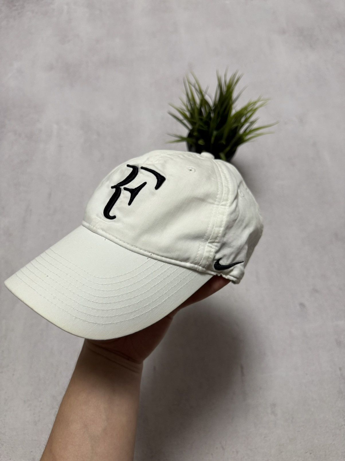 Nike Vintage Nike RF Cap Hat Roger Federer White Mens Size ONE SIZE - 4 Thumbnail