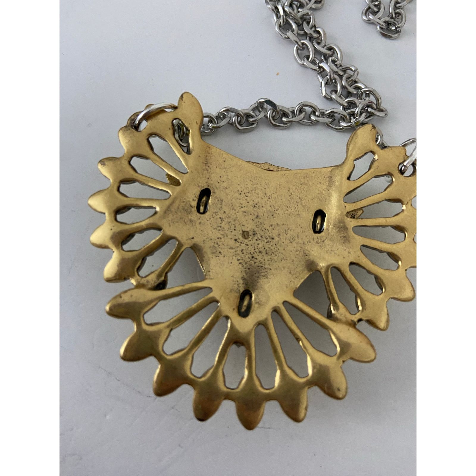 Handmade Upcycled big pendant necklace Size ONE SIZE - 6 Thumbnail