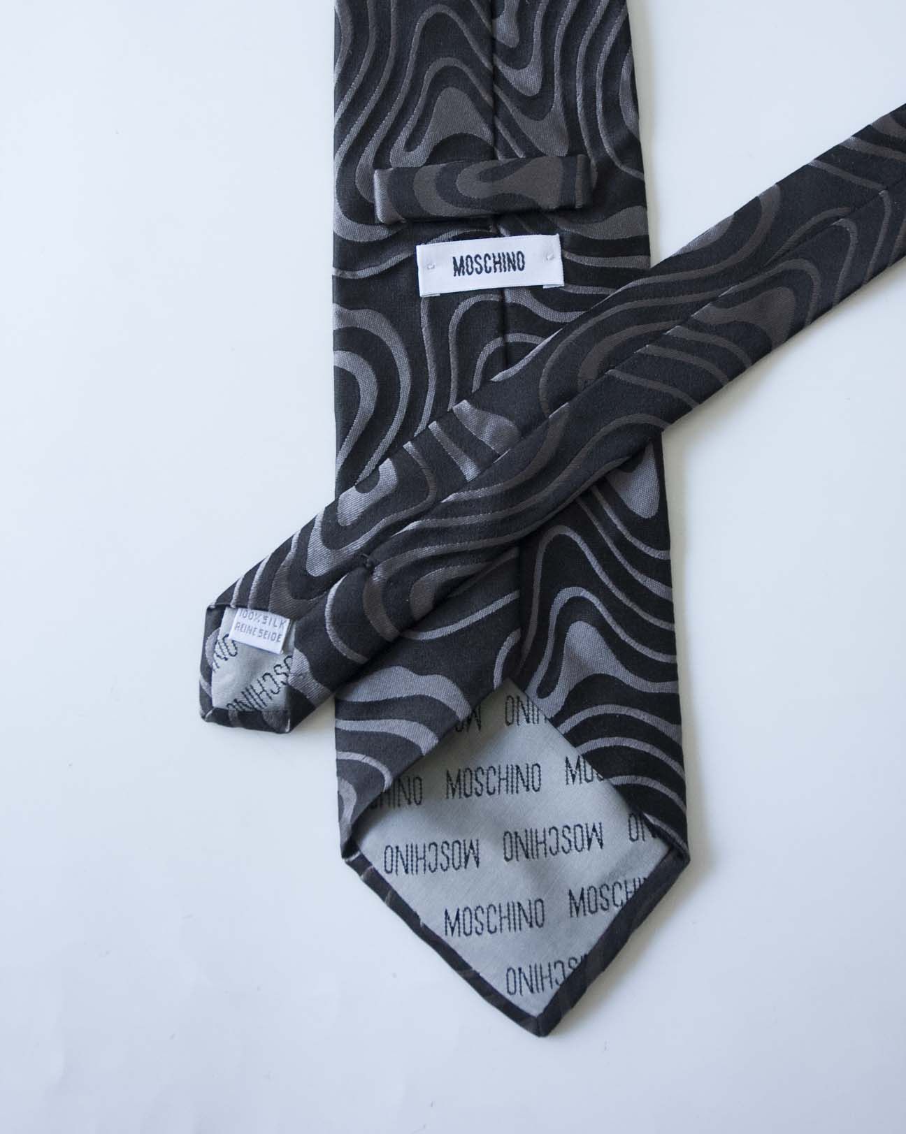 Moschino Moschino Necktie Tie 100% Silk Made in Italy Abstract Size ONE SIZE - 4 Thumbnail