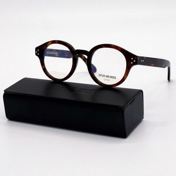 Cutler and Gross NEW CUTLER AND GROSS EYEGLASSES CG1291V2 002 HAVANA UNISEX Size ONE SIZE - 1 Thumbnail