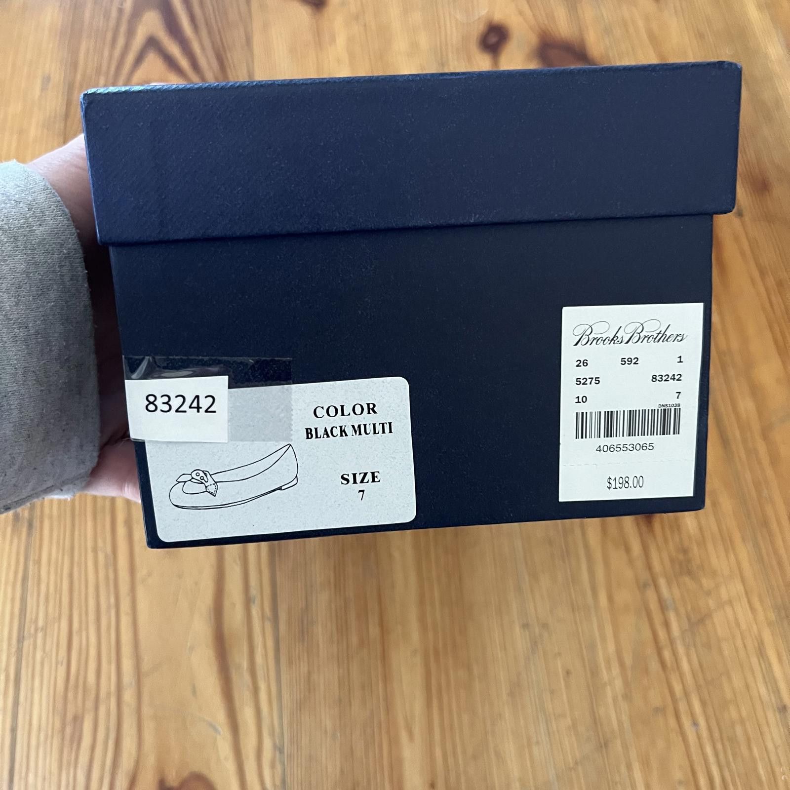 Brooks Brothers NIB -Size 7-Women's-Brooks Brothers -Black Multi Flats - Size US 7 / IT 37 - 3 Thumbnail