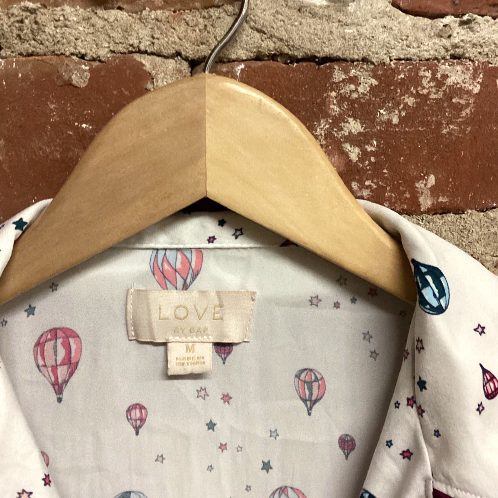 Gap Love Gap Womens Long Sleeve Pajama Top White M Medium Sleep Shirt Short Sleeve No Size M / US 6-8 / IT 42-44 - 2 Thumbnail