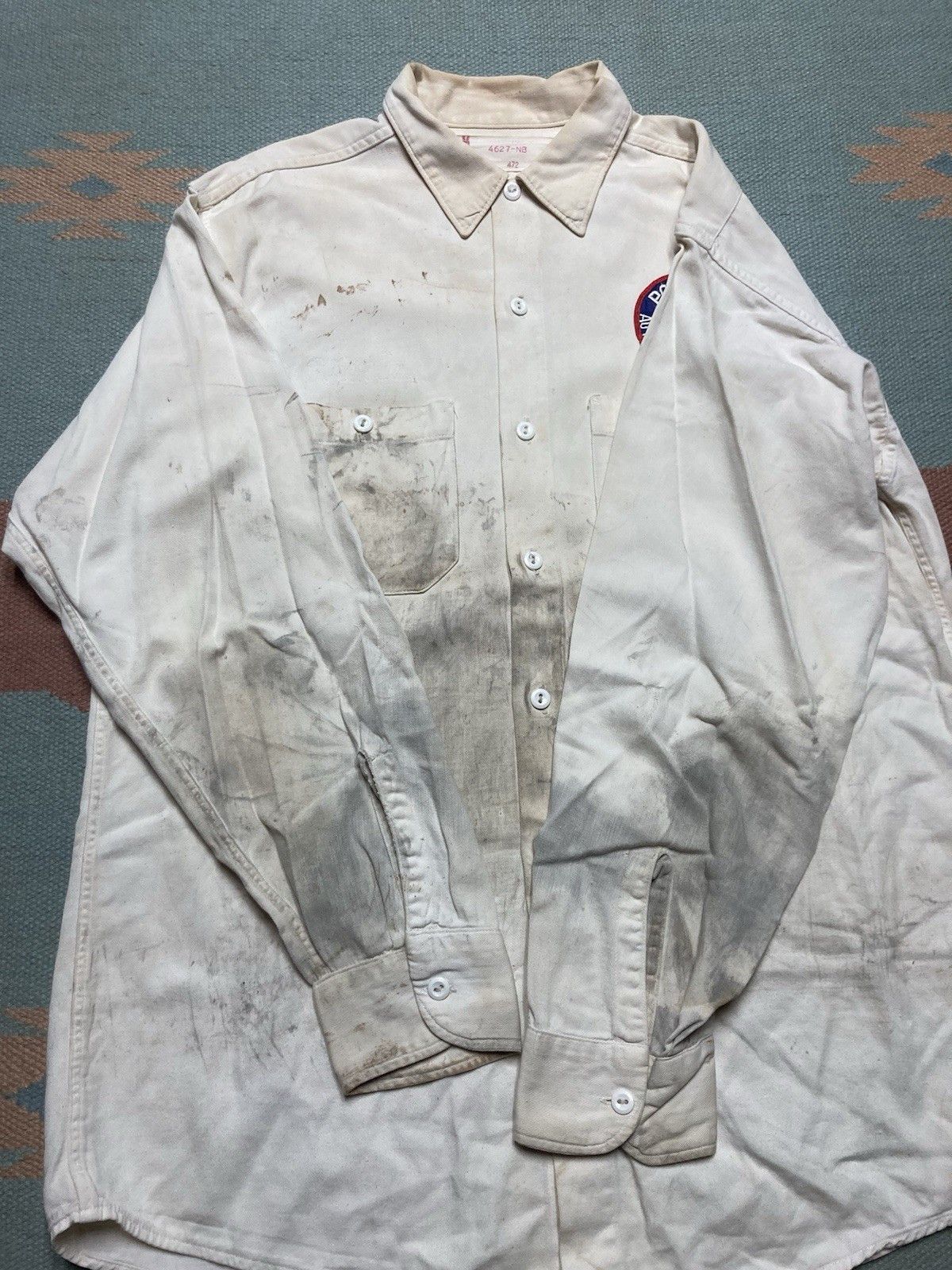 Vintage Vintage 50s 60s work shirt pontiac patch car grunge medium Size US M / EU 48-50 / 2 - 2 Thumbnail
