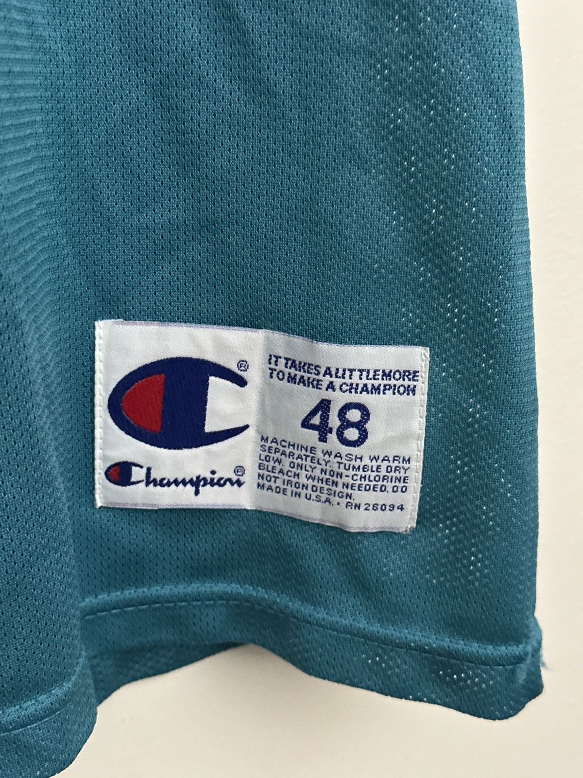 Champion VINTAGE CHAMPION ALONZO MOURNING CHARLOTTE HORNETS JERSEY 48 Size US XL / EU 56 / 4 - 4 Thumbnail