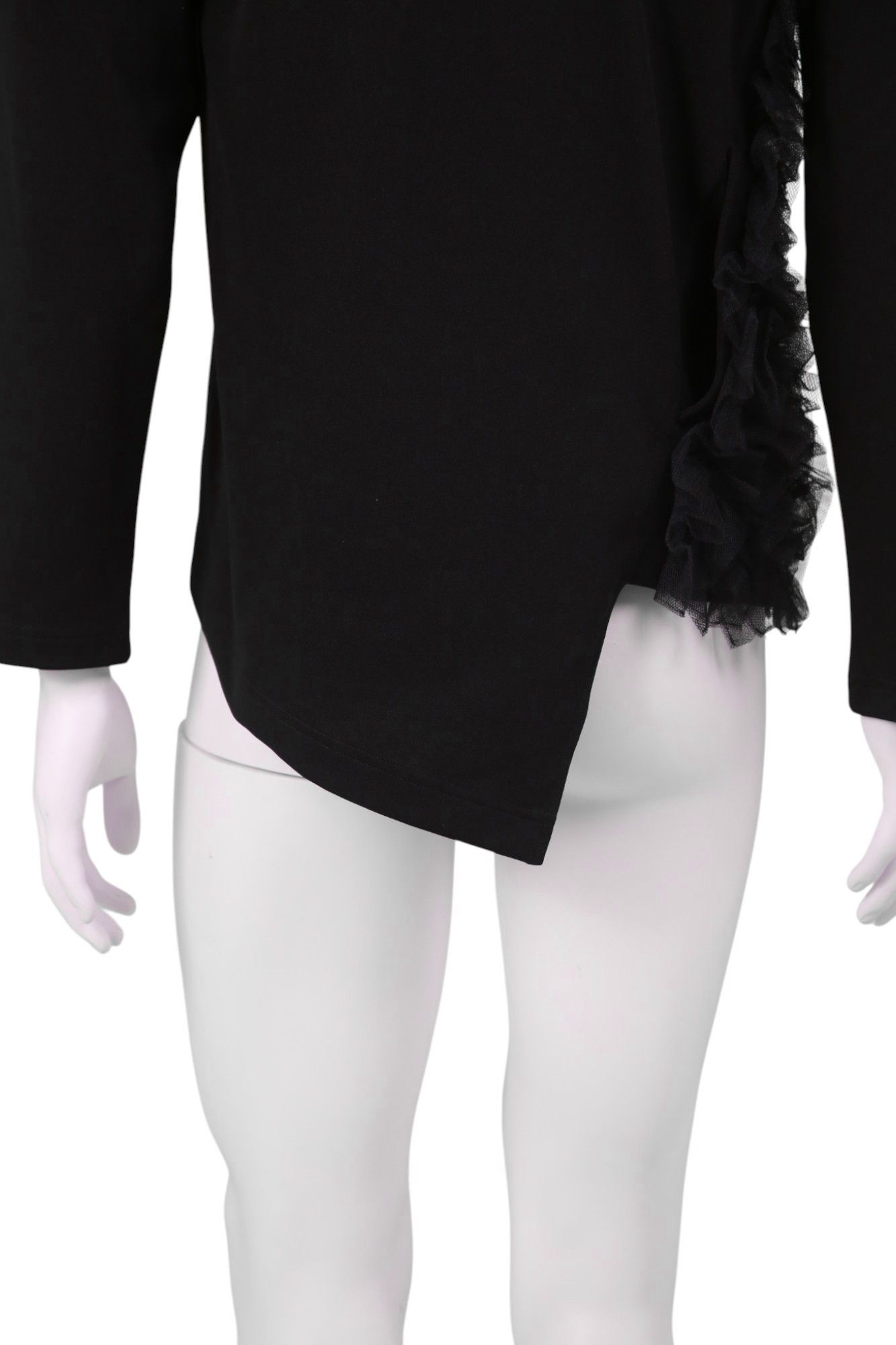 Comme des Garcons Homme Plus F/W 2022 Black Hoodie with Tulle Size US S / EU 44-46 / 1 - 6 Thumbnail