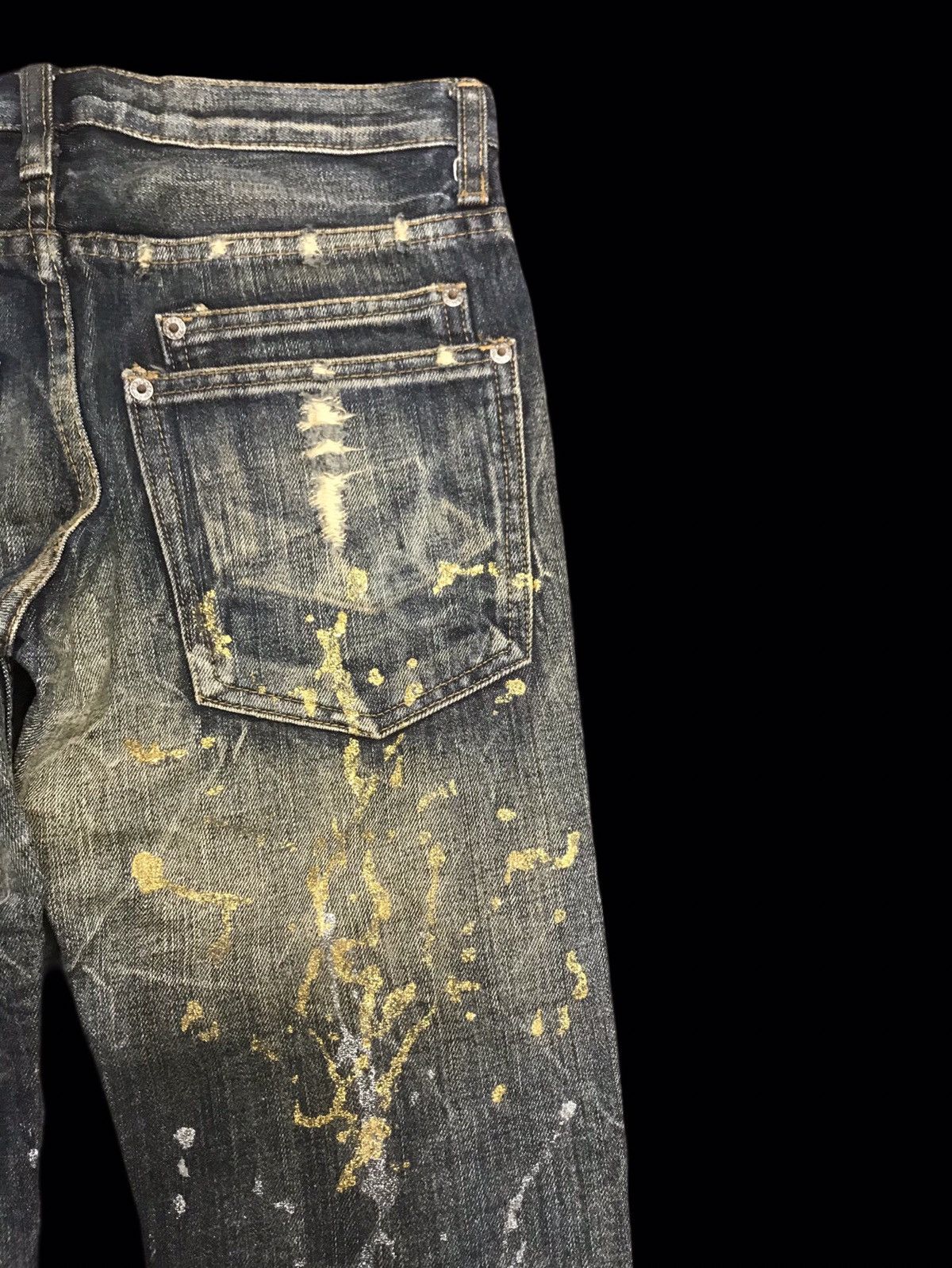 Other FLARE KUI SuperHeavy Distressed&Painter Splash Denim F161 Size US 30 / EU 46 - 13 Thumbnail