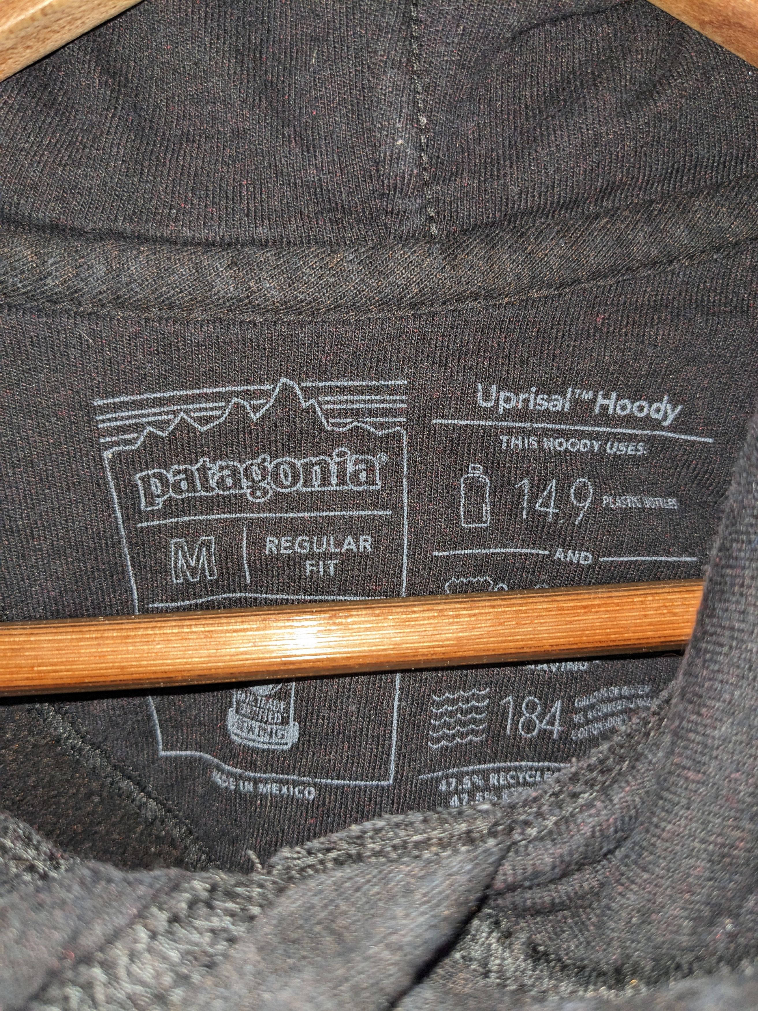 Designer × Patagonia Patagonia Logo Black Medium Regular Fit Uprisal Hoodie Size US M / EU 48-50 / 2 - 3 Thumbnail