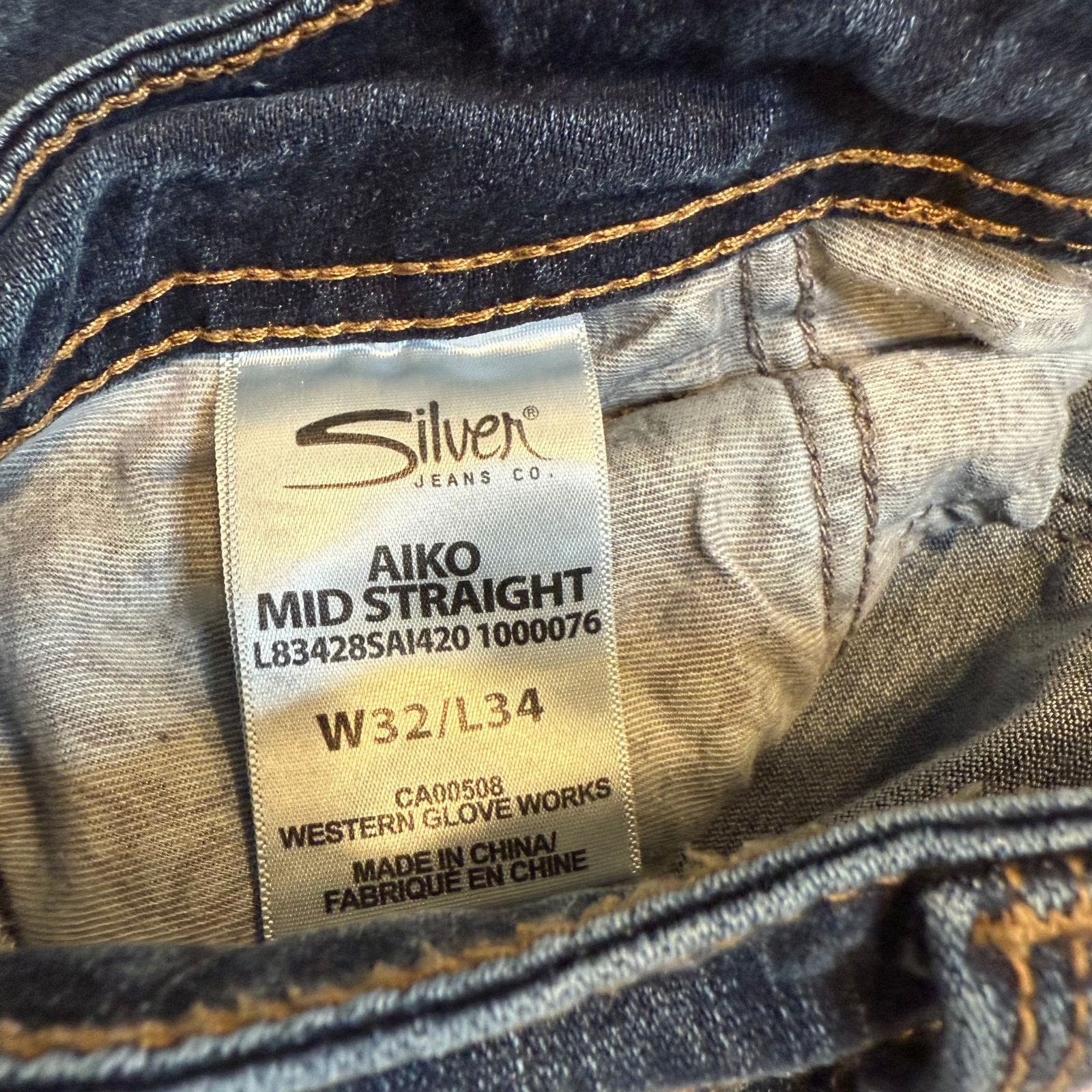 Silver Jeans Co. Silver Jeans Co. Aiko Mid Rise Straight Leg Jeans | 32x34 Size 32" / US 10 / IT 46 - 4 Thumbnail