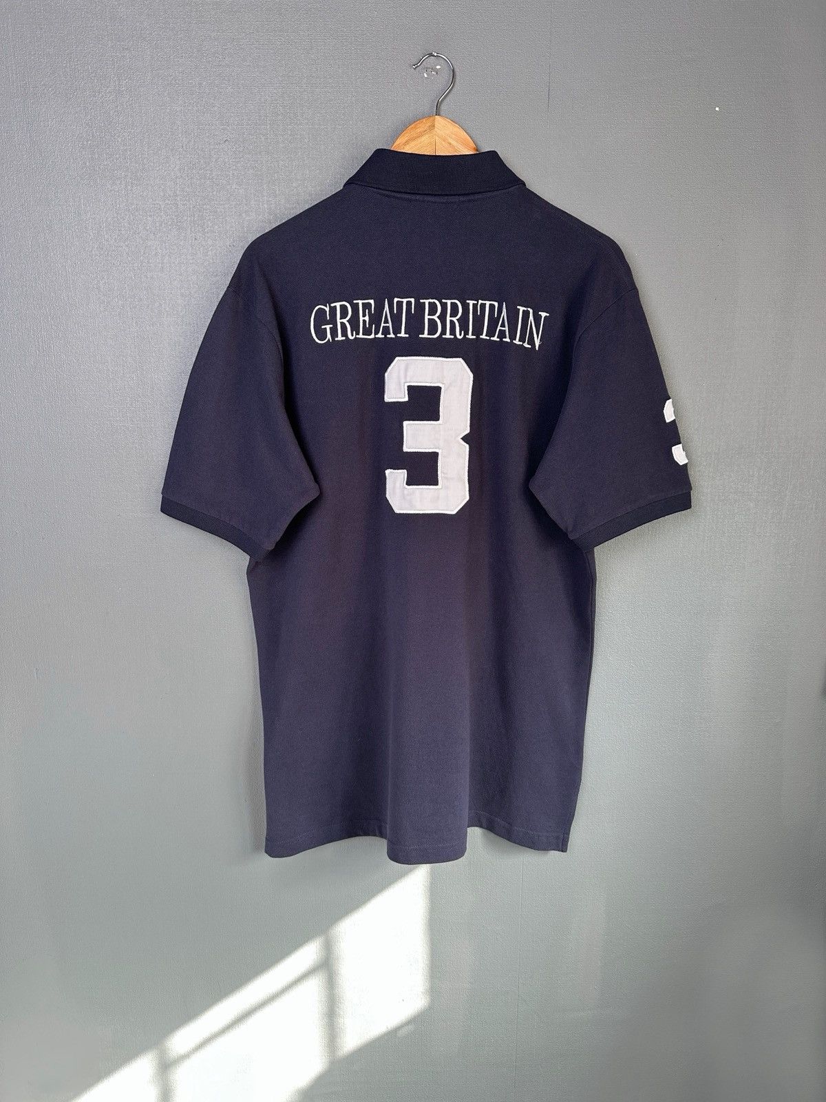 Polo Ralph Lauren POLO RALPH LAUREN GREAT BRITAIN Big Logo Polo Shirt Vintage Size US XL / EU 56 / 4 - 2 Thumbnail