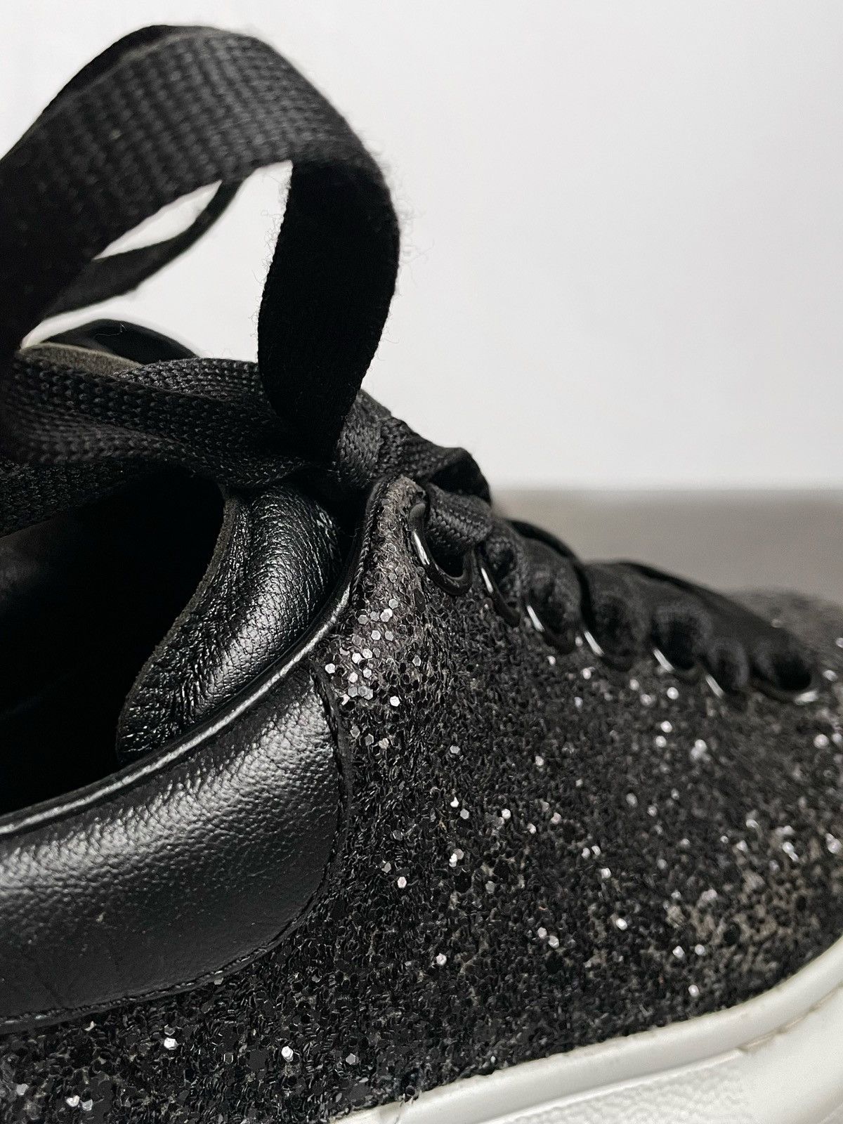 Alexander McQueen Alexander McQueen Black Oversized Glitter Women’s Sneakers Size US 6 / IT 36 - 12 Thumbnail