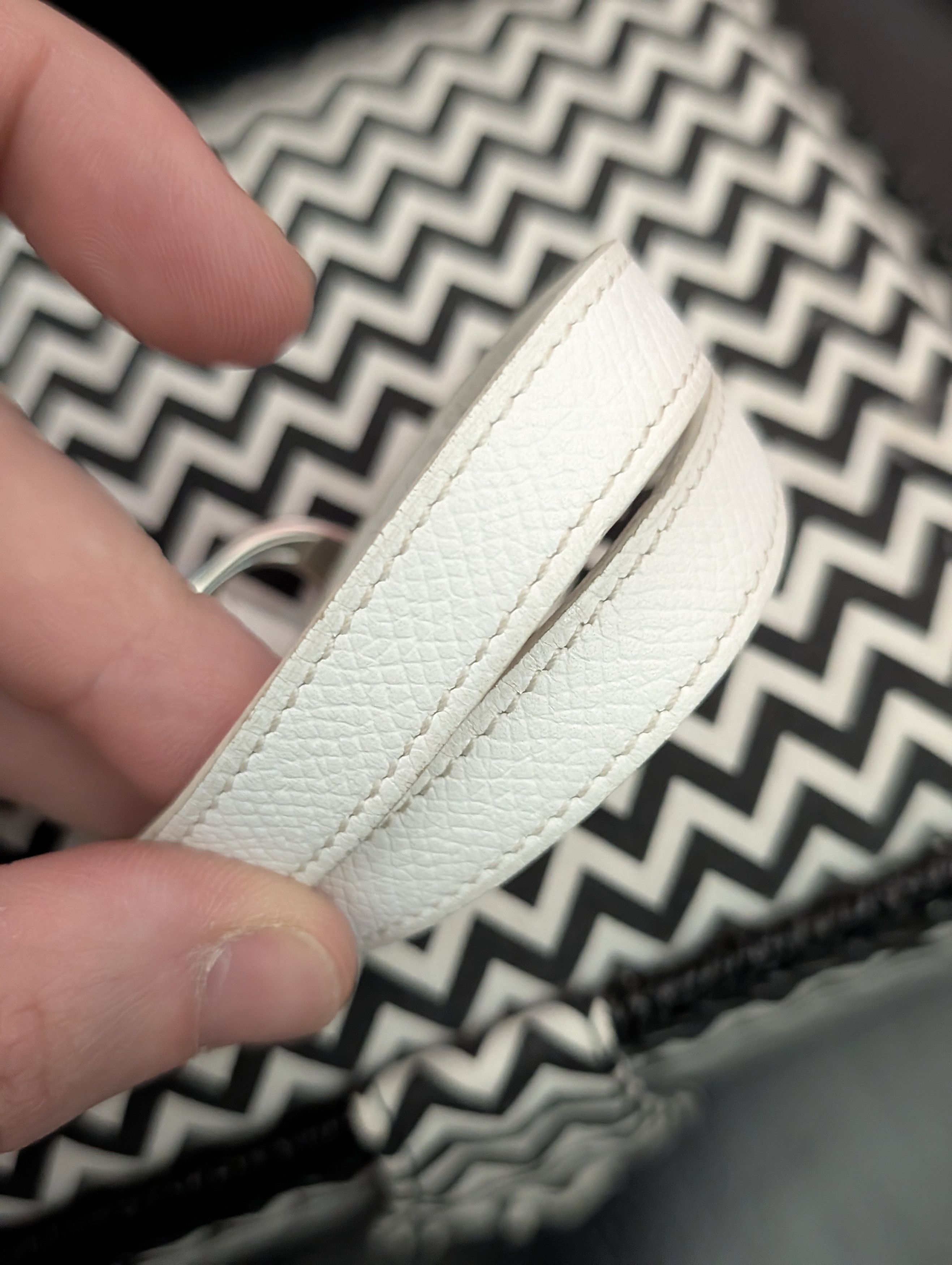 Hermes White Calfskin Double Wrap Tour Bracelet Silver 2011 S Size ONE SIZE - 4 Thumbnail