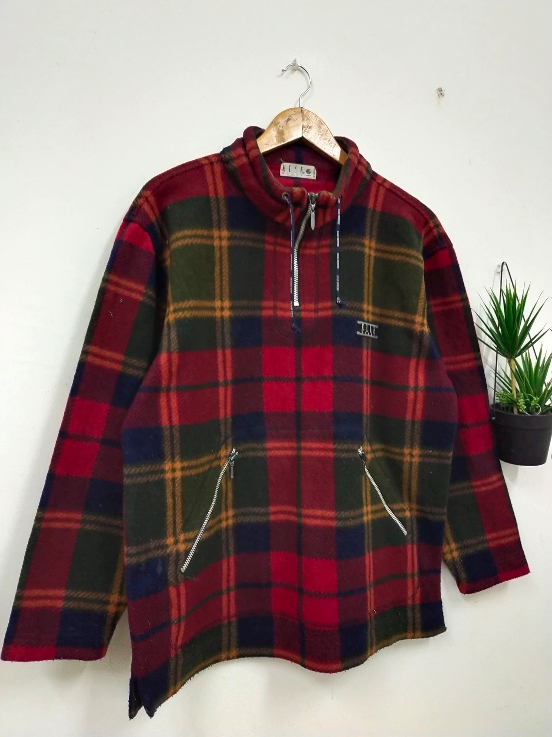 Japanese Brand × Vintage Vintage ELLE homme Paris Half zipper Pullover streetwear Size US L / EU 52-54 / 3 - 2 Thumbnail