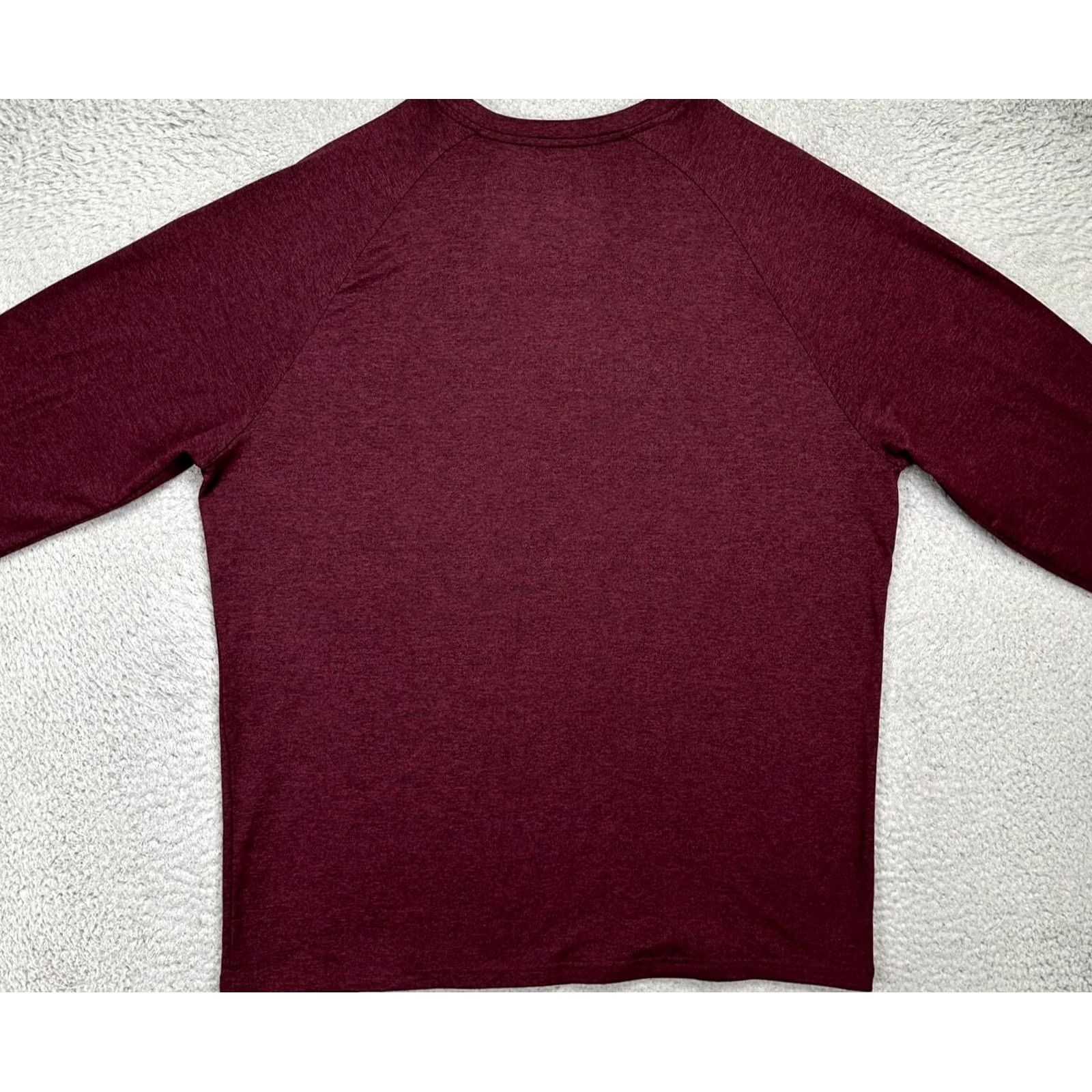 Vintage Algo Henley Pullover Sweatshirt Mens XL Maroon Red 1/4 Button Long Sleeve Athletic Breathable Casual Outdoor Walking Shirt Size US XL / EU 56 / 4 - 4 Thumbnail