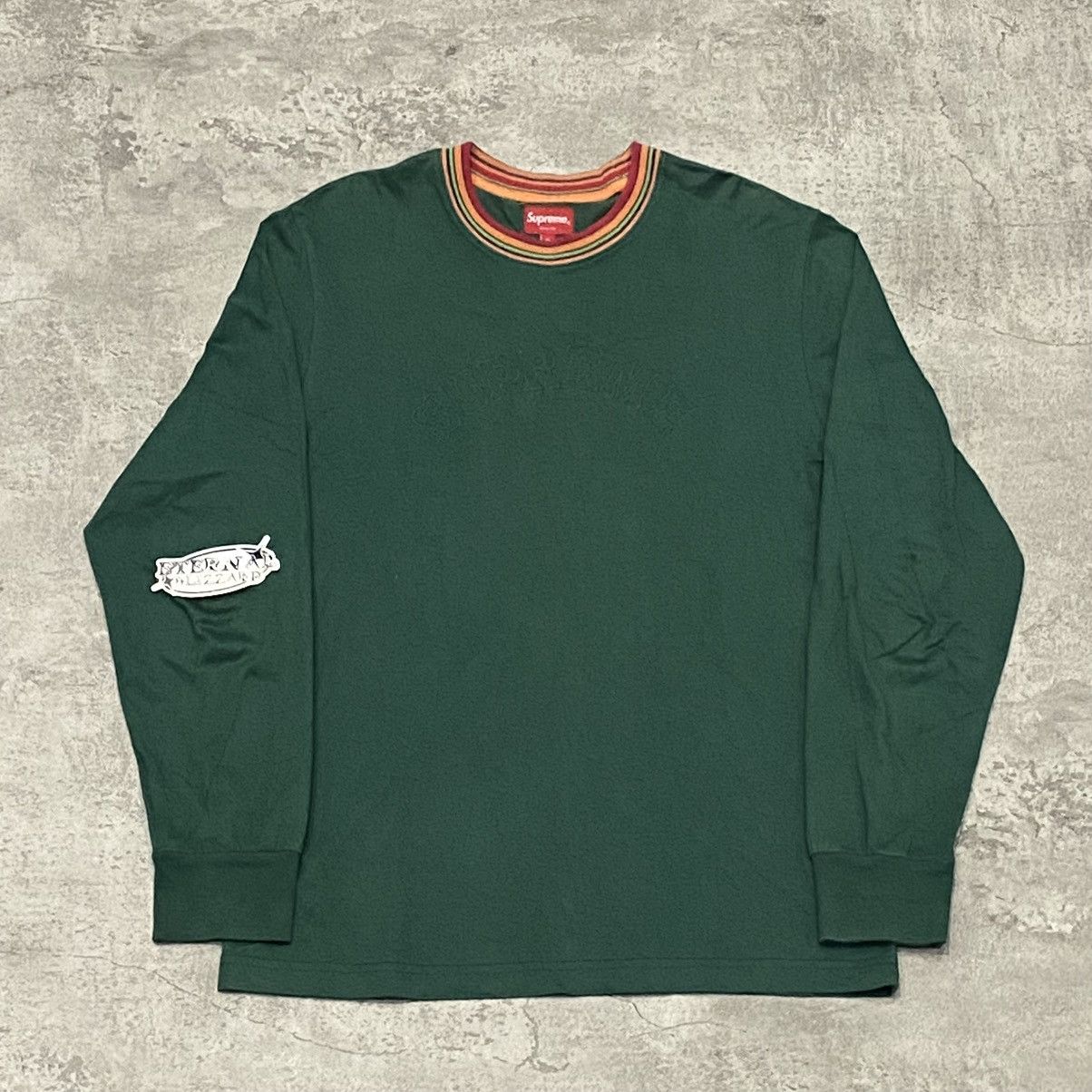 Supreme Supreme Striped Rib Arc Logo Longsleeve Size US S / EU 44-46 / 1 - 1 Thumbnail