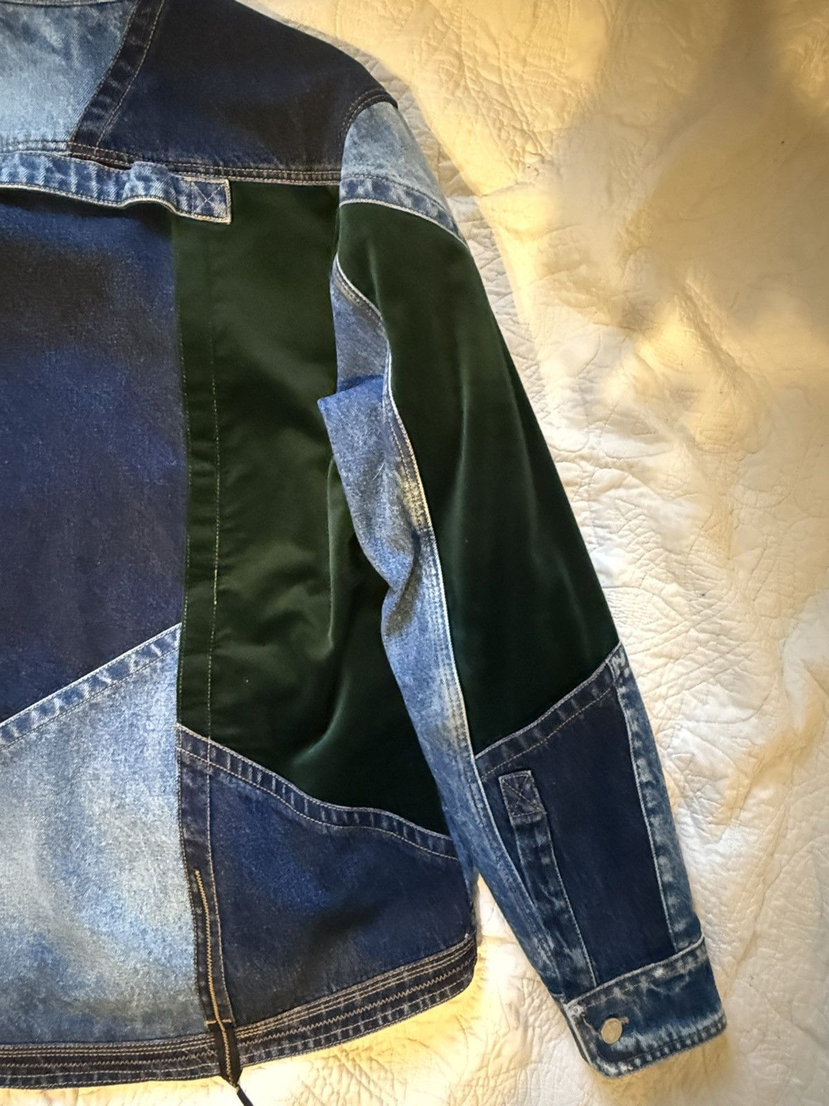Off-White OFF WHITE denim patchwork jacket FALL/WINTER 2020 Collection Size US XL / EU 56 / 4 - 9 Thumbnail
