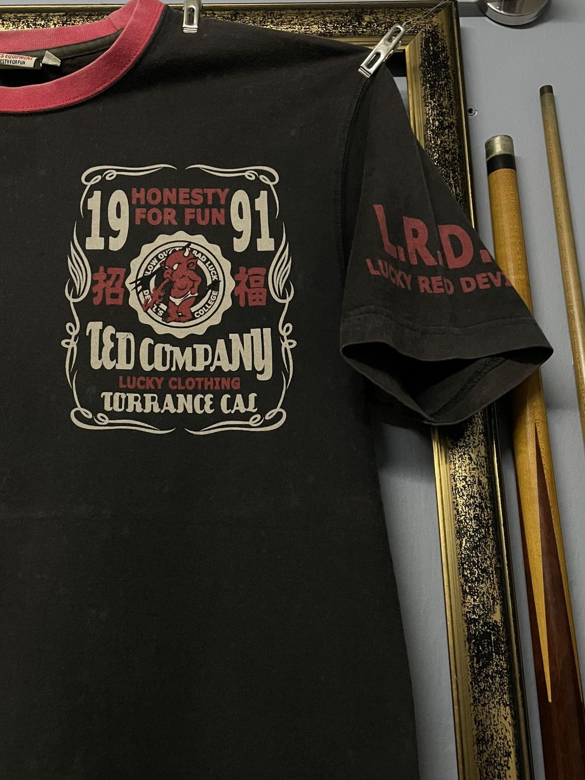Designer × Japanese Brand × Vintage Vintage 90s Japan Designer Ted Company Devil Red Faded Tee Size US M / EU 48-50 / 2 - 8 Thumbnail