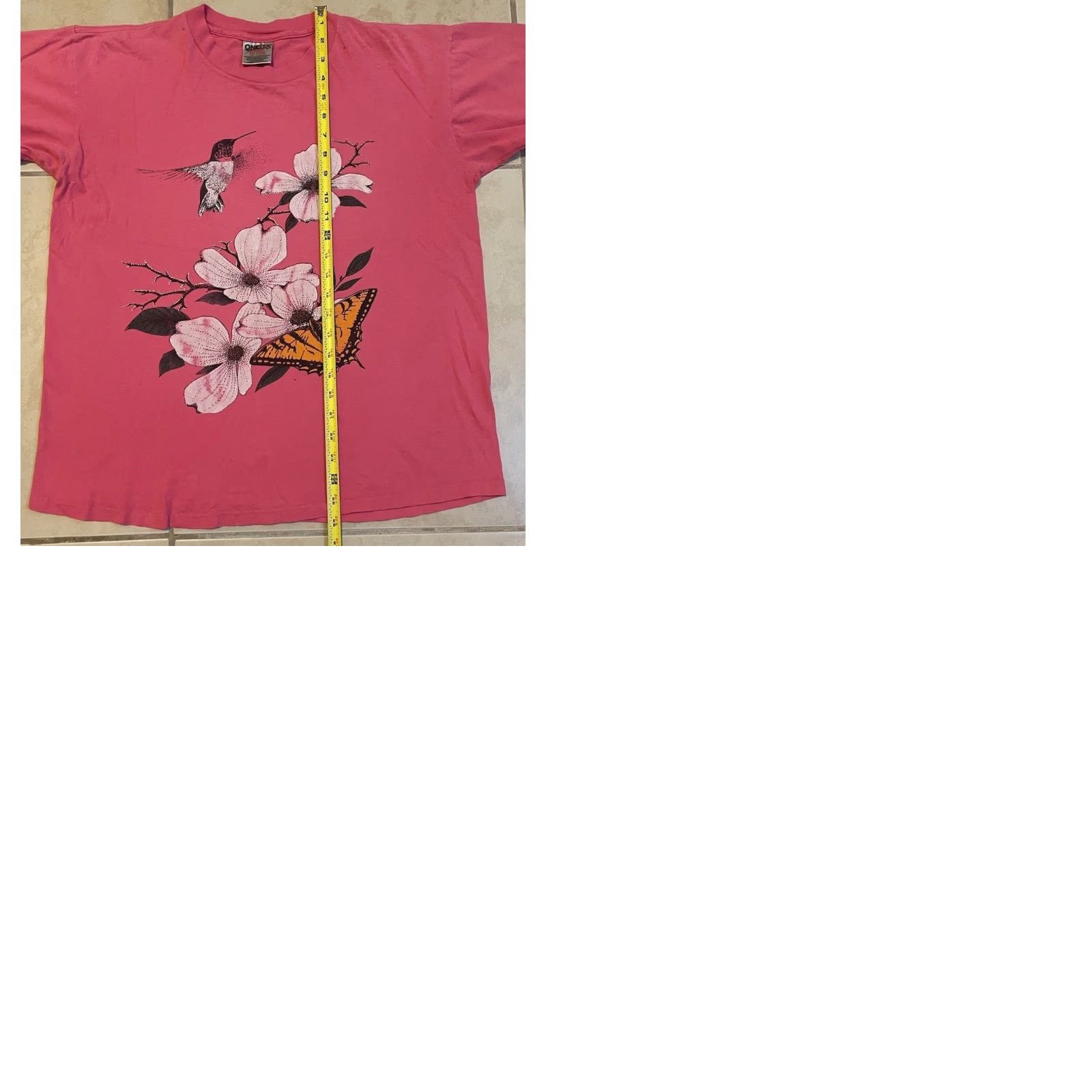 Vintage Vtg 90s Butterfly Flower Faded Shirt S Animal Art Nature Bird Skate Grunge 80s Size US S / EU 44-46 / 1 - 10 Thumbnail