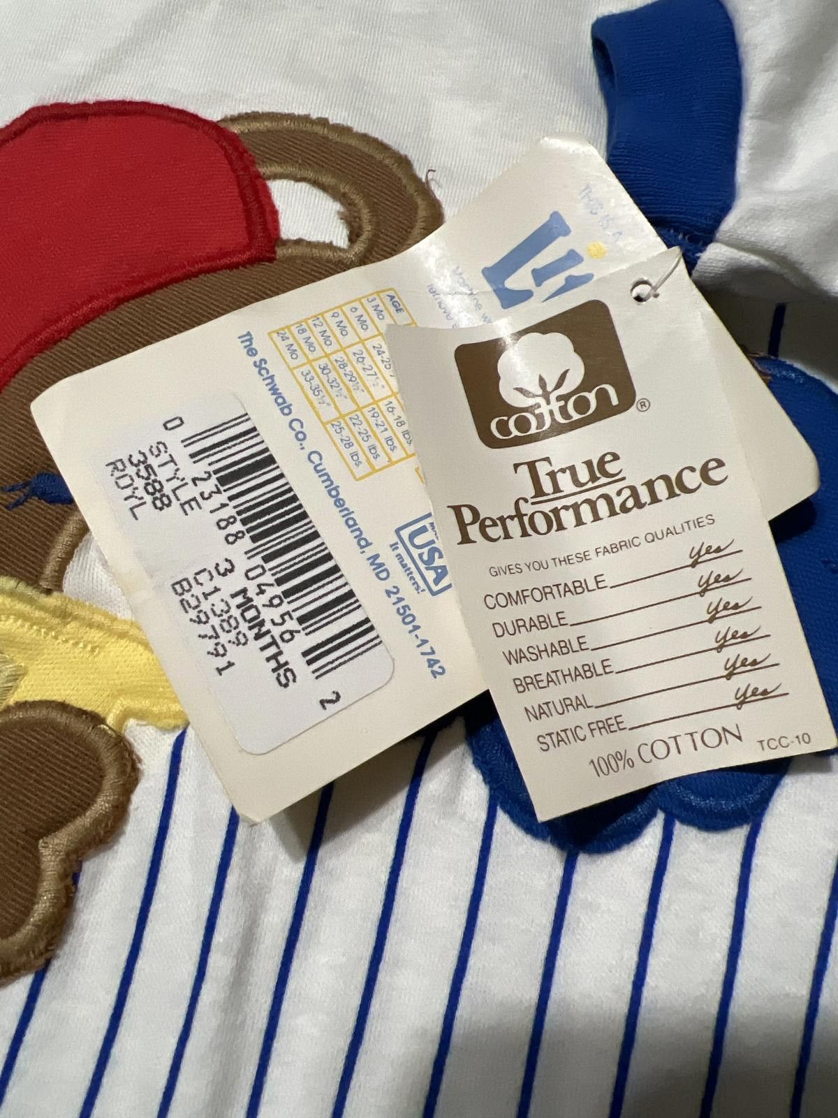 Other Little me Vintage Cotton Baseball Romper Bear Applique Size US 26 / EU 42 - 3 Thumbnail