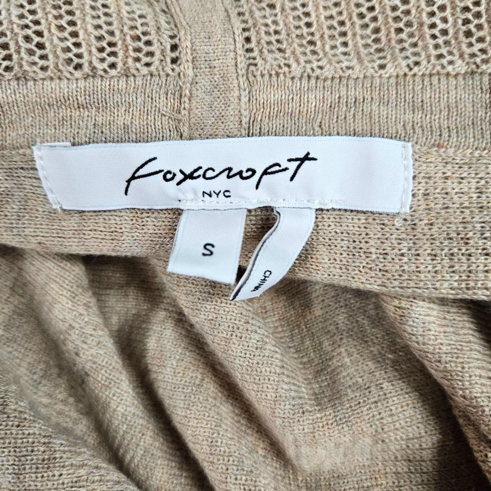 Vintage Foxcroft Cardigan Womens Size S Tan Open Front Long Sleeve Cotton Blend Shirt Womens, Open Front Cardigan, Foxcroft, Size S, Tan Brown Size S / US 4 / IT 40 - 6 Thumbnail