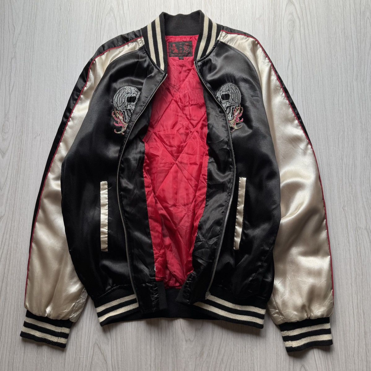 Vintage Vintage Japanese Brand Skull Sukajan Jacket Size US L / EU 52-54 / 3 - 3 Thumbnail