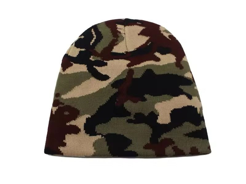 Japanese Brand Camouflage Knitted Elastic Beanie Hat Size ONE SIZE - 2 Thumbnail