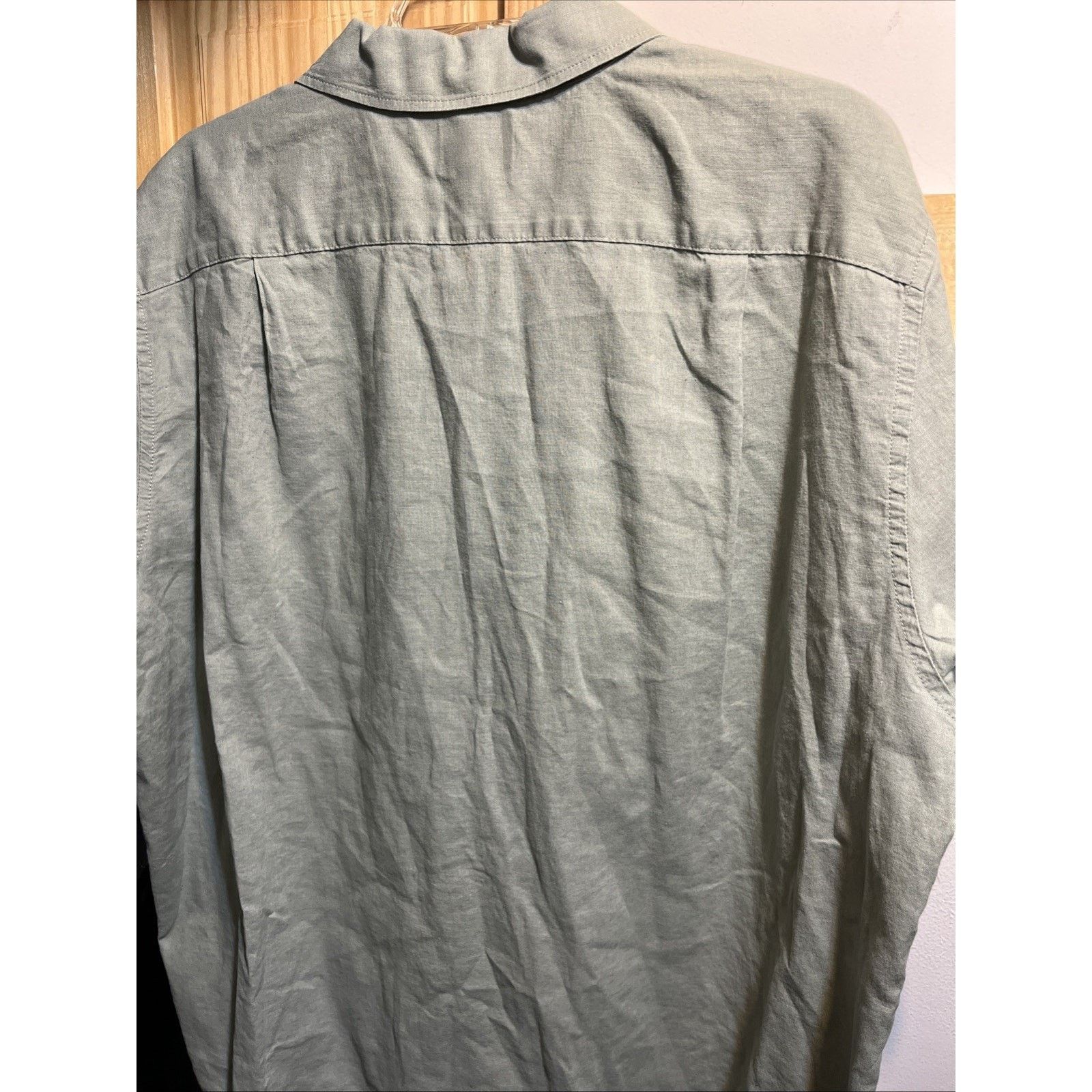H&M H&M Men's Shirt XL Gray Linen Cotton Blend SS Button Casual Size US XL / EU 56 / 4 - 9 Thumbnail