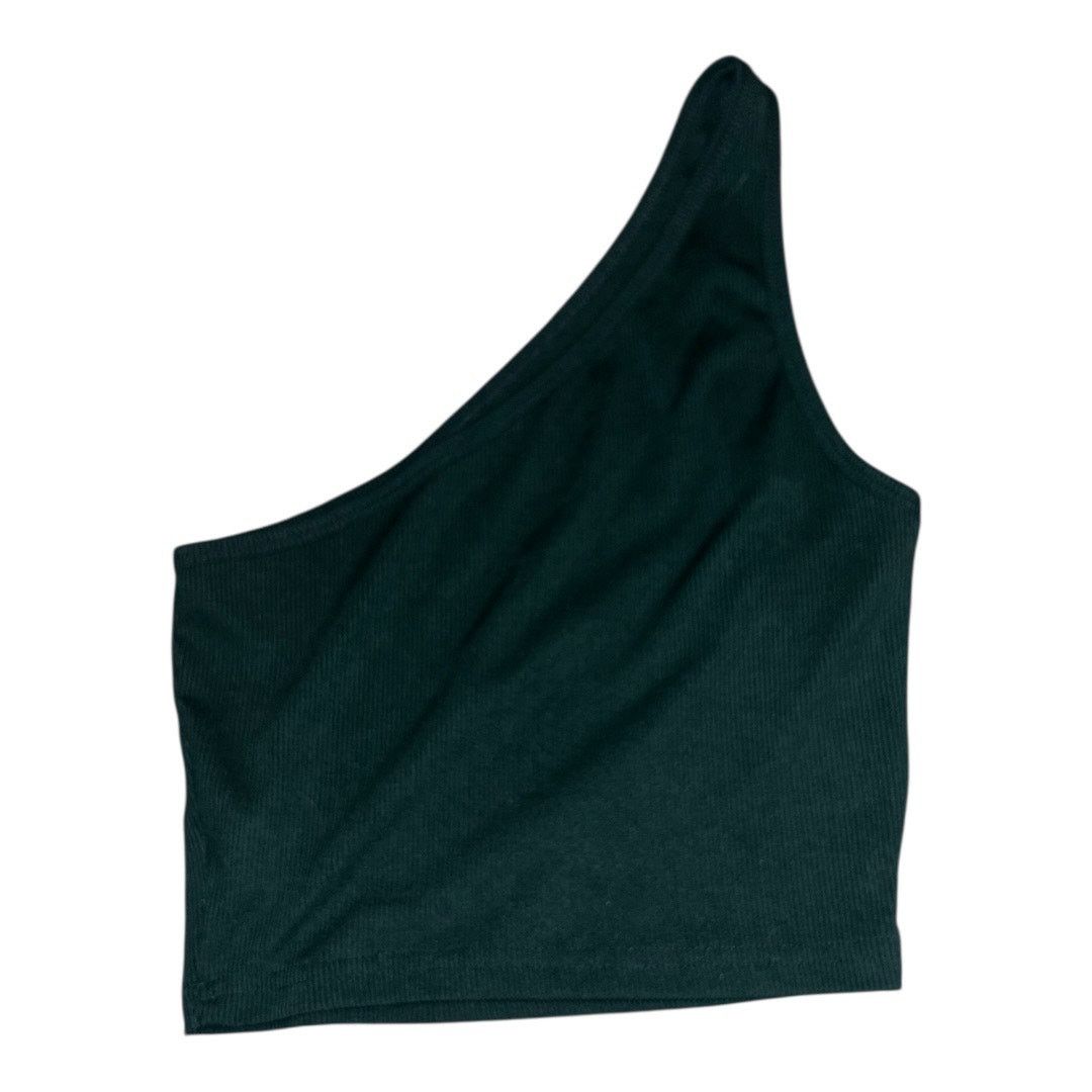 Shein SHEIN Hunter Green One Shoulder Crop Top Ribbed Size M Size M / US 6-8 / IT 42-44 - 3 Thumbnail