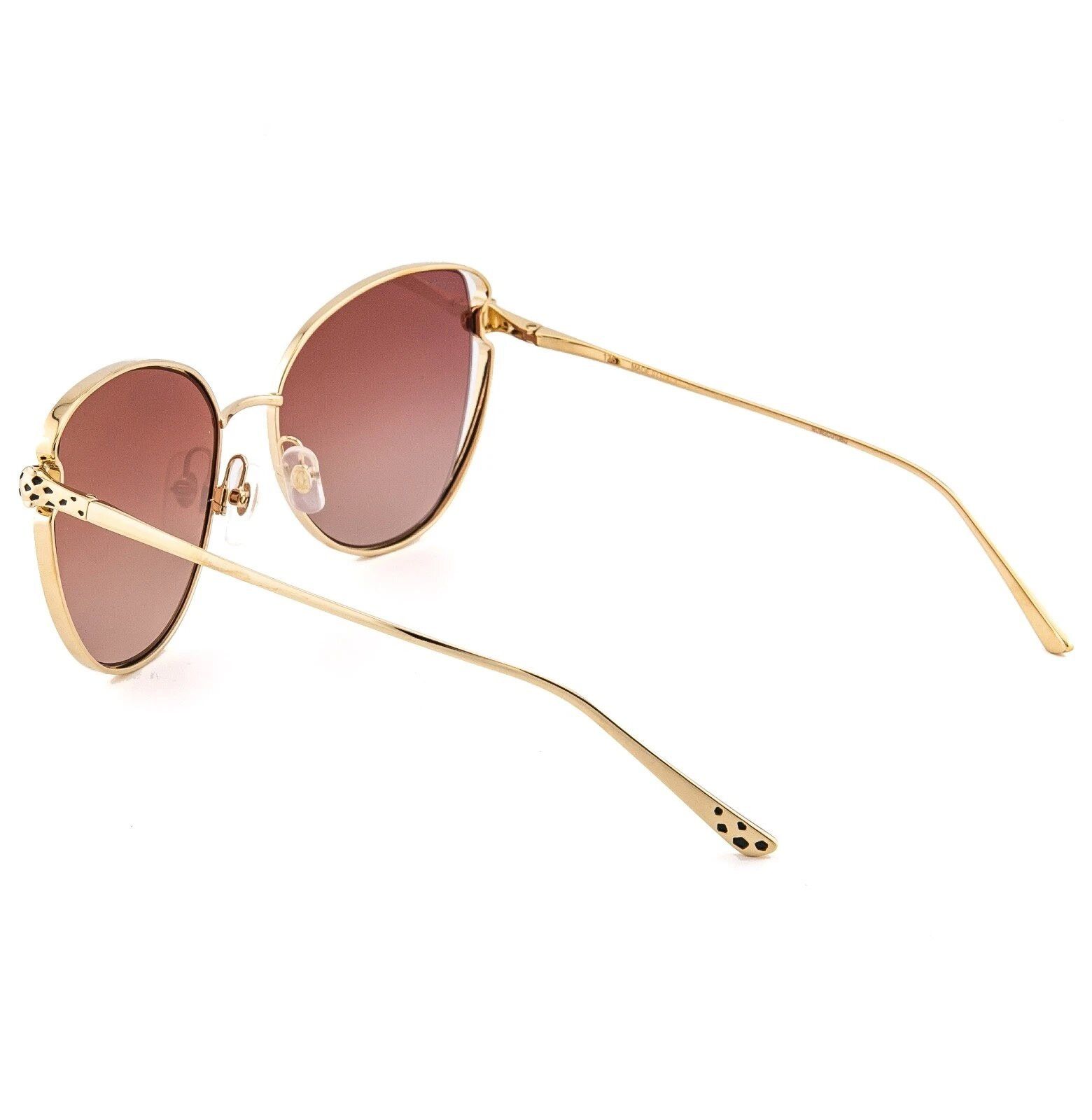 Cartier CARTIER PANTHERE Head CT0236 Gold Mirrored Sunglasses 0236 Size ONE SIZE - 3 Thumbnail