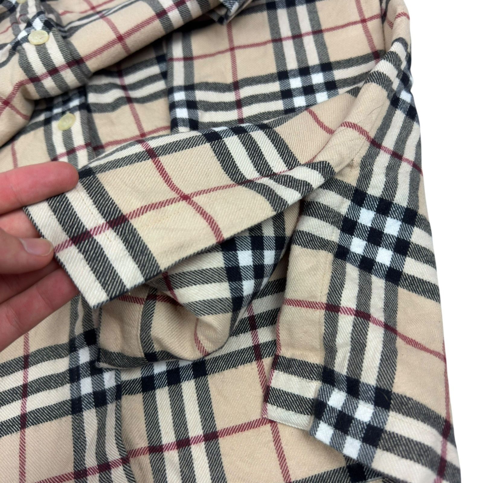 Burberry × Japanese Brand Burberry Beige Nova Check Cotton Long Sleeve Shirt Size M / US 6-8 / IT 42-44 - 9 Thumbnail