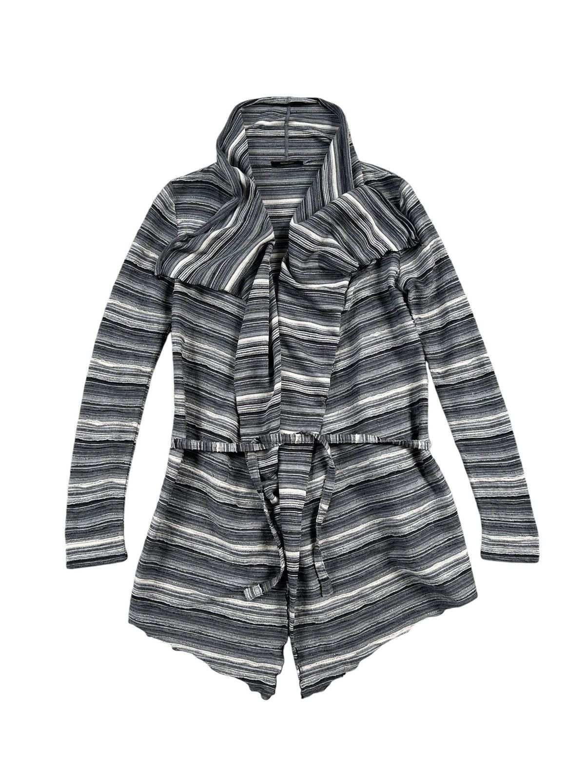 Tornado Mart Tornado Mart Layered Fabric Open Front Long Cardigan Size US S / EU 44-46 / 1 - 5 Thumbnail