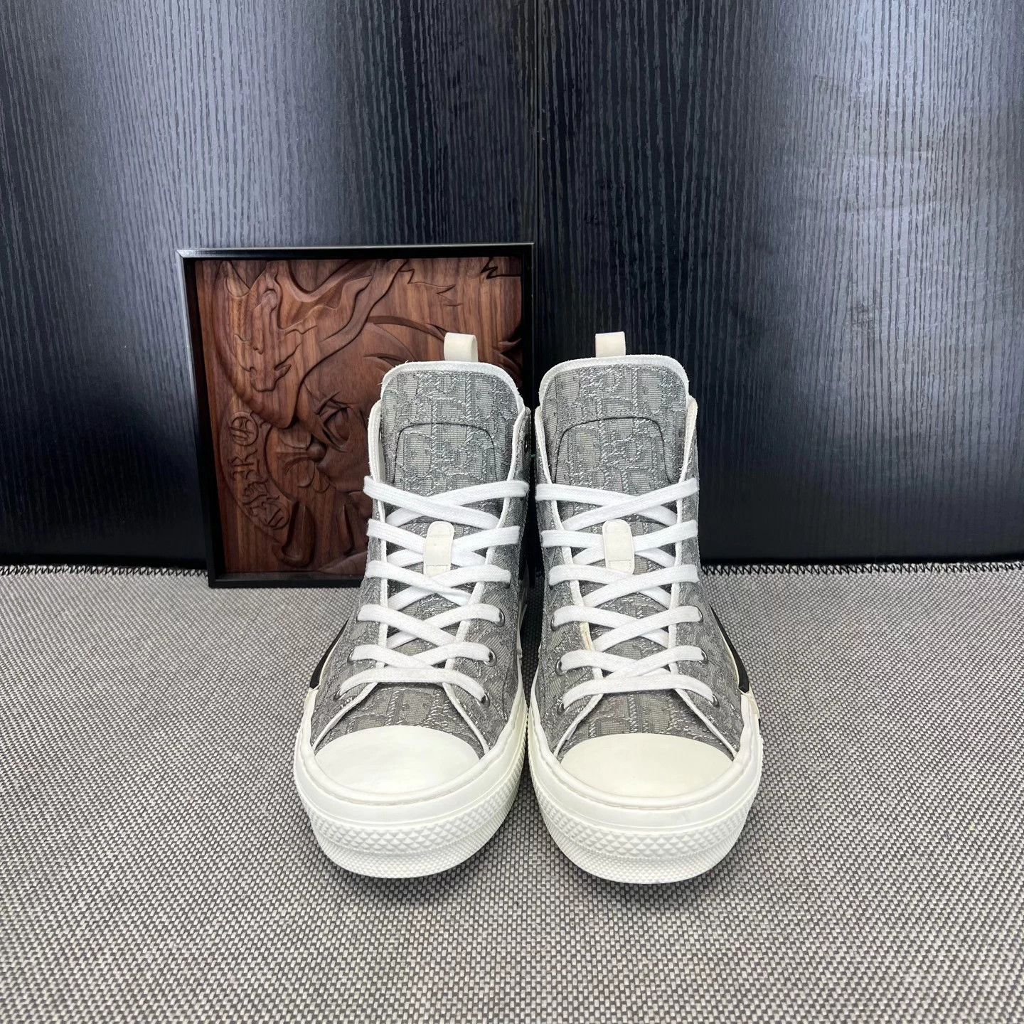 Dior Dior B23 White Gray All Over Print Sneakers 41 Size US 8 / EU 41 - 5 Thumbnail