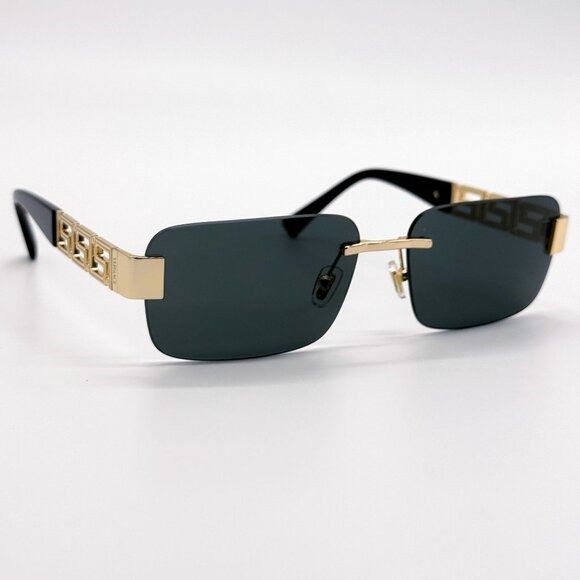 Versace NEW VERSACE SUNGLASSES VE2298 1002/87 GOLD/GRAY UNISEX EYEWE Size ONE SIZE - 5 Thumbnail