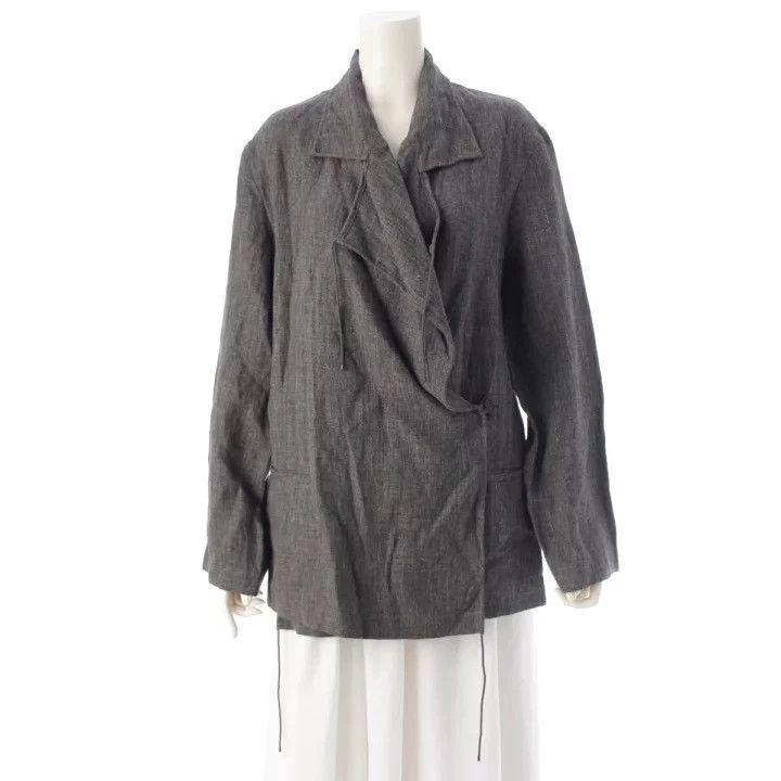 Issey Miyake Issey Miyake A grey linen coat for work Size L / US 10 / IT 46 - 1 Thumbnail